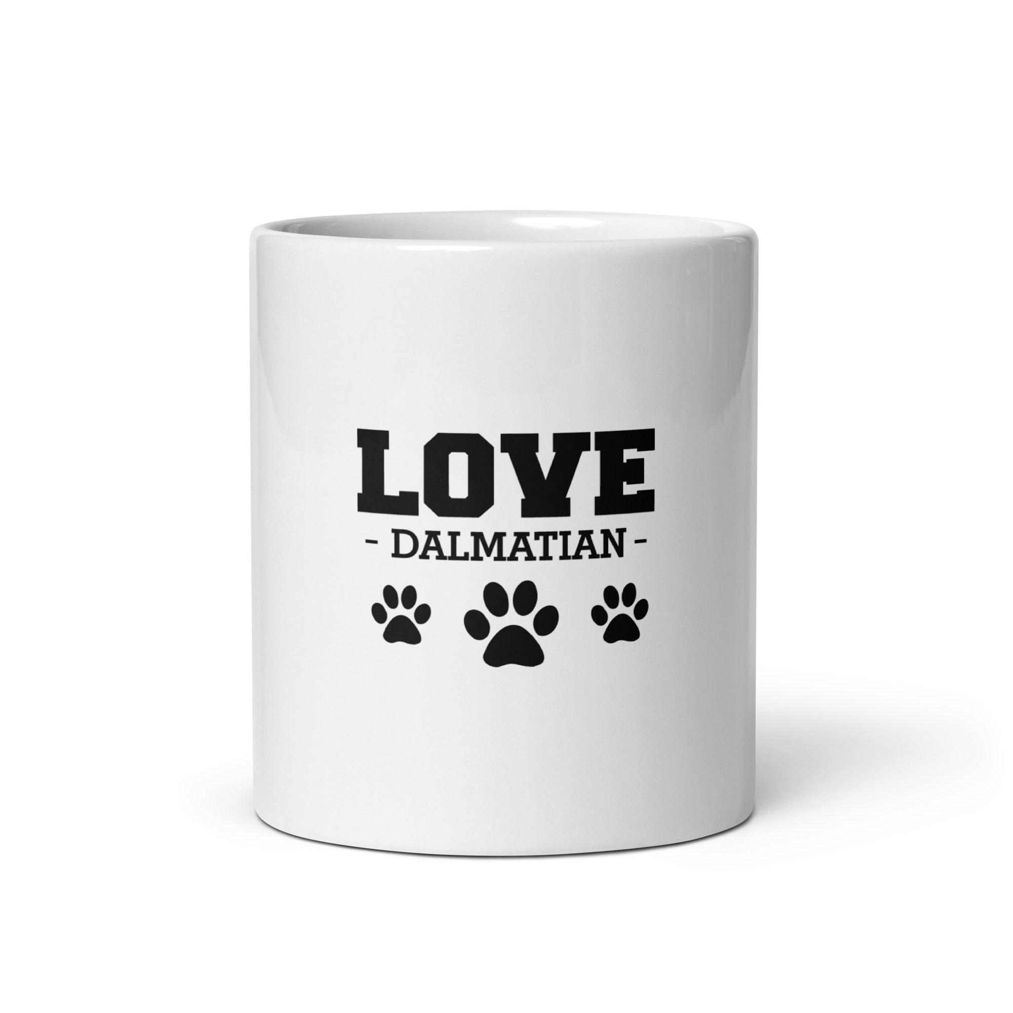 LOVE DALMATIAN - White glossy mug