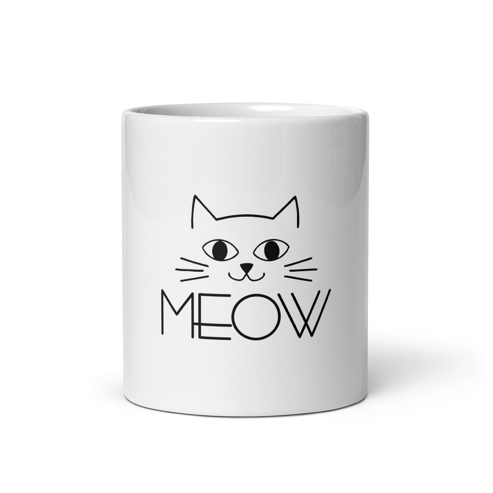 MEOW - White glossy mug