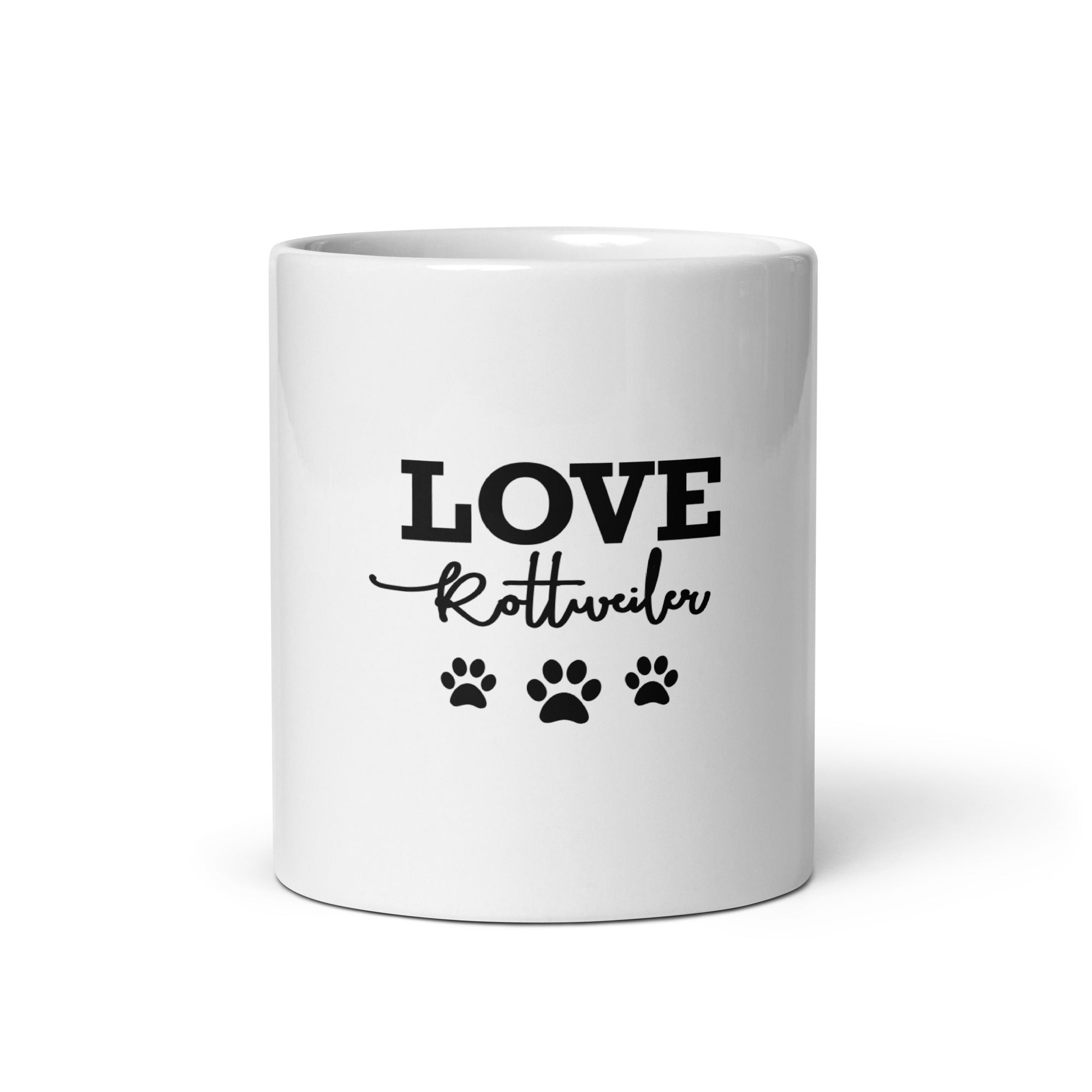 LOVE ROTTWEILER - White glossy mug