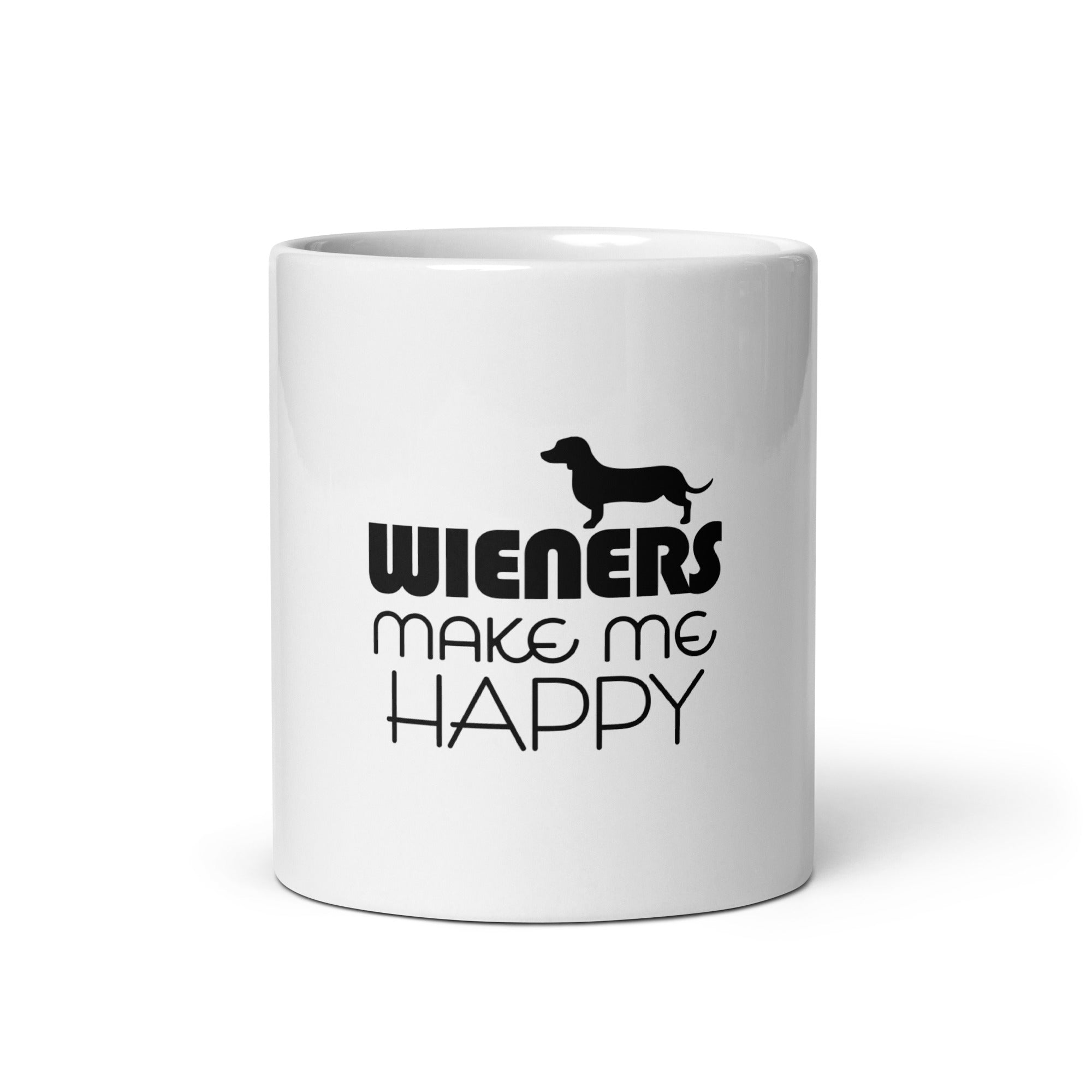 WIENERS MAKE ME HAPPY - White glossy mug
