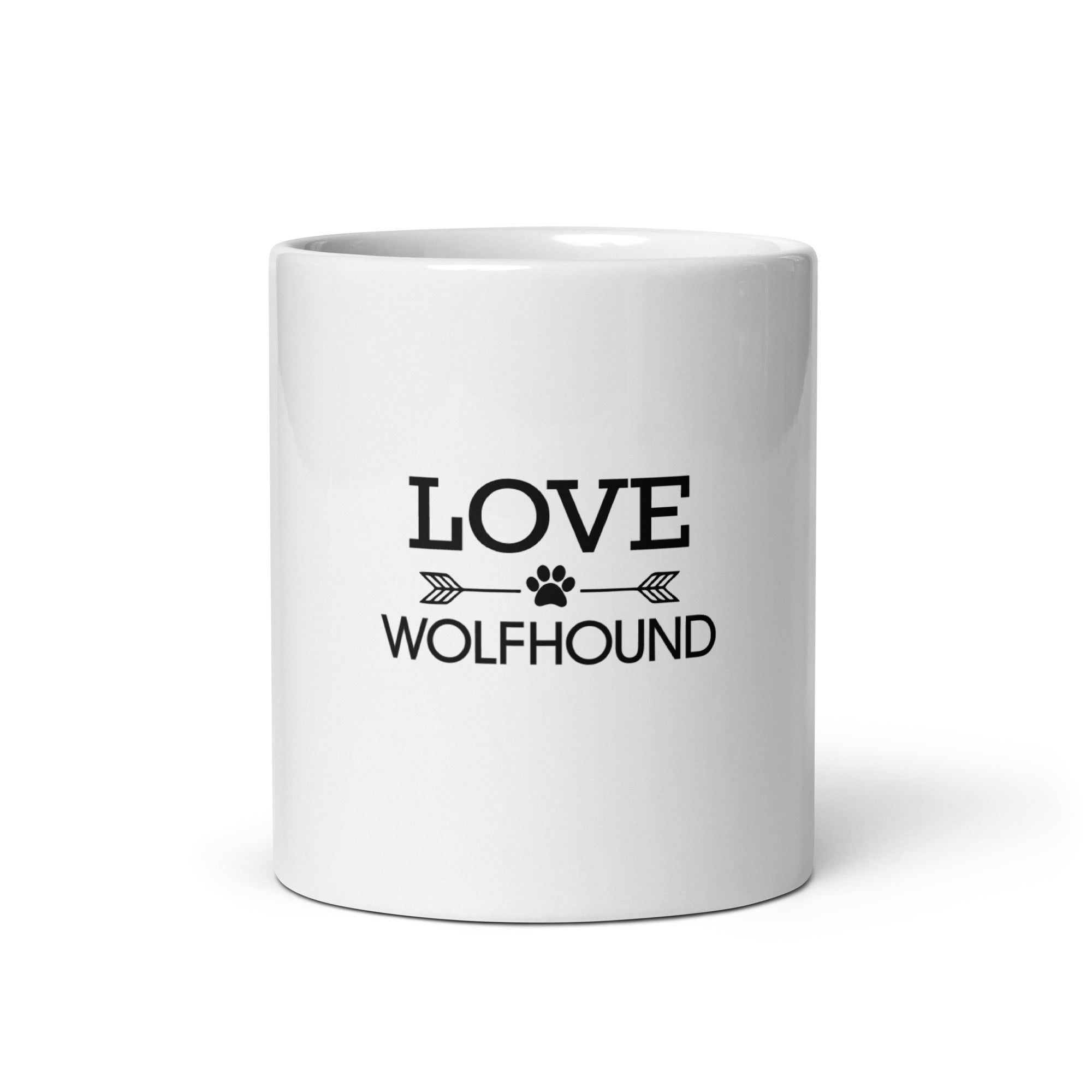 LOVE WOLFHOUND - White glossy mug