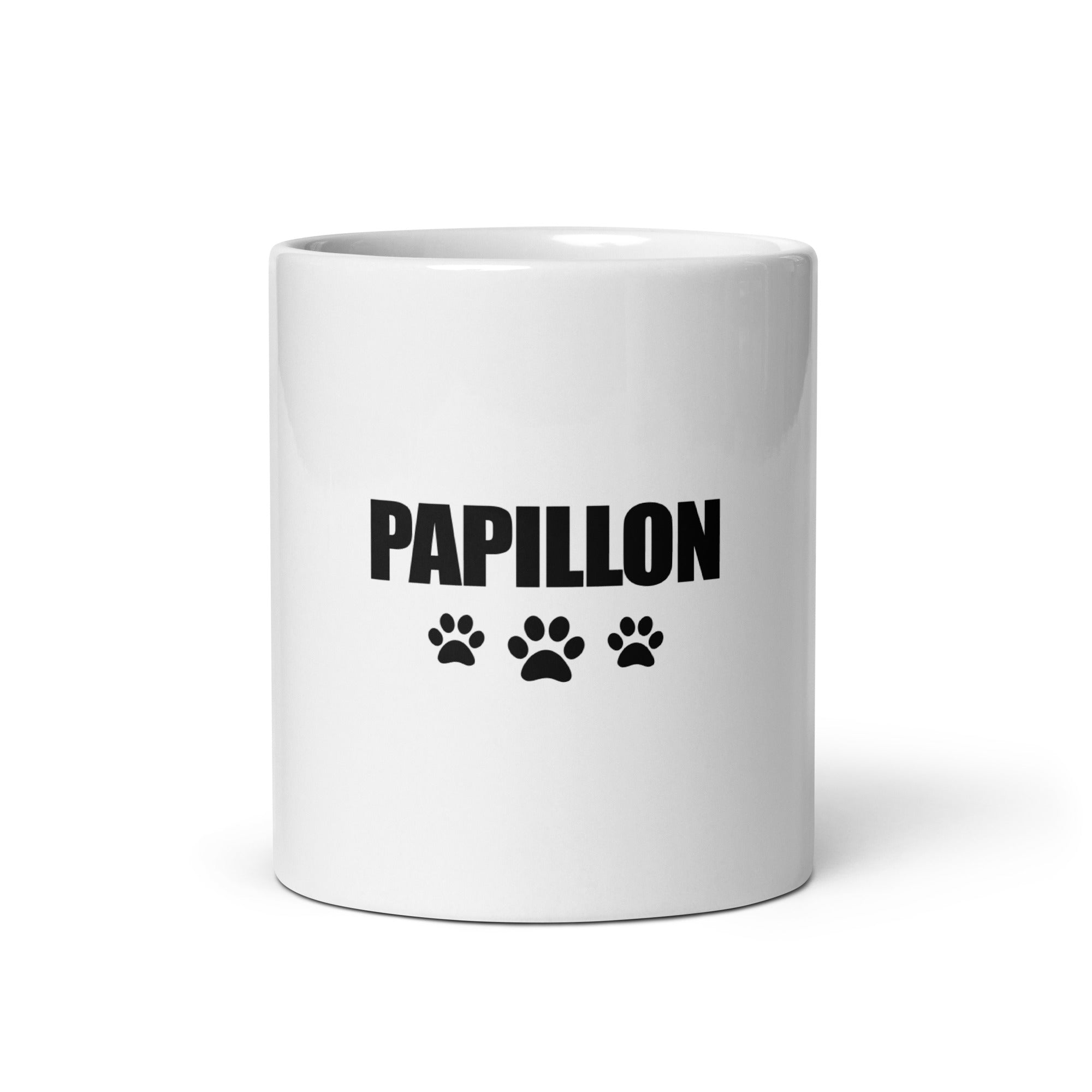 PAPILLON - White glossy mug