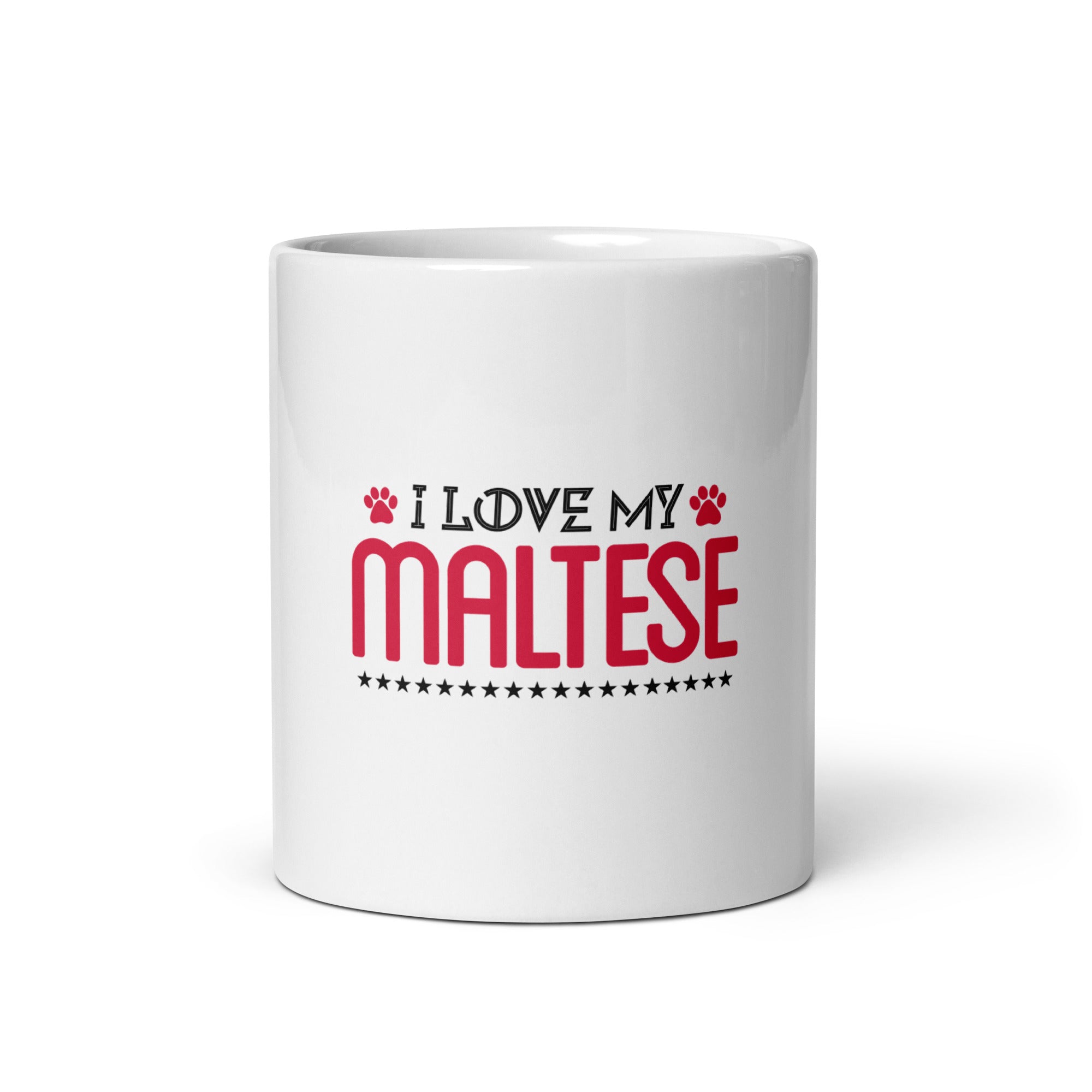 I LOVE MY MALTESE - White glossy mug