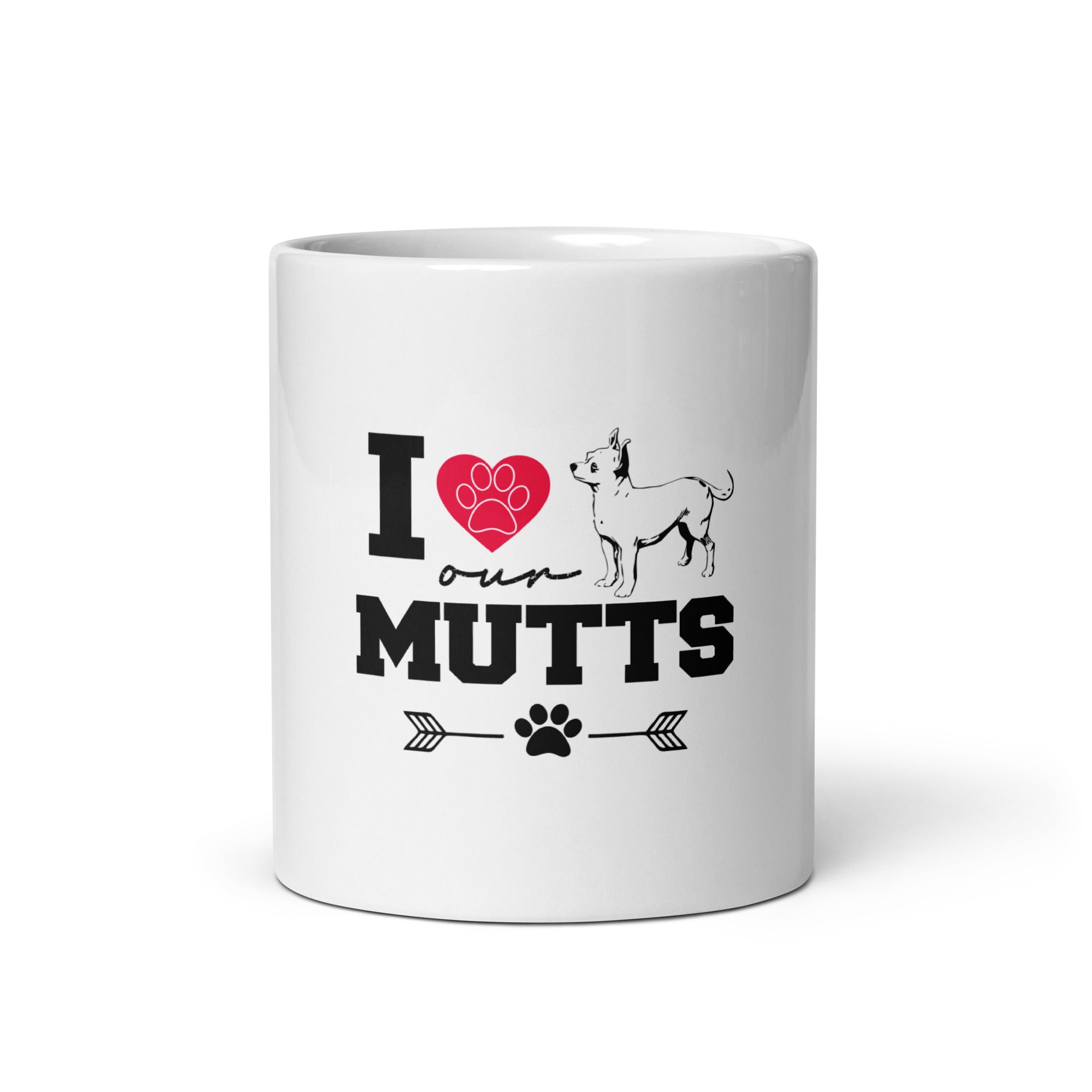 I LOVE OUR MUTTS - White glossy mug