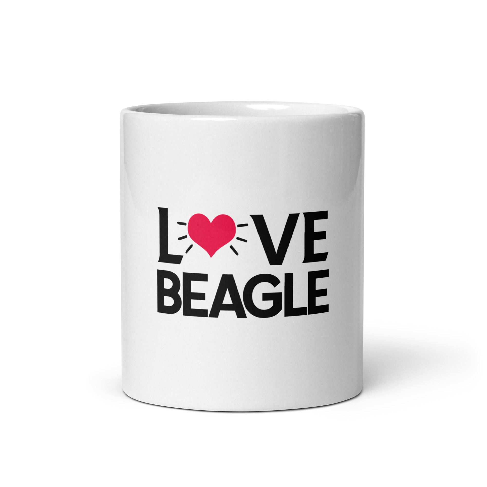 LOVE BEAGLE - White glossy mug