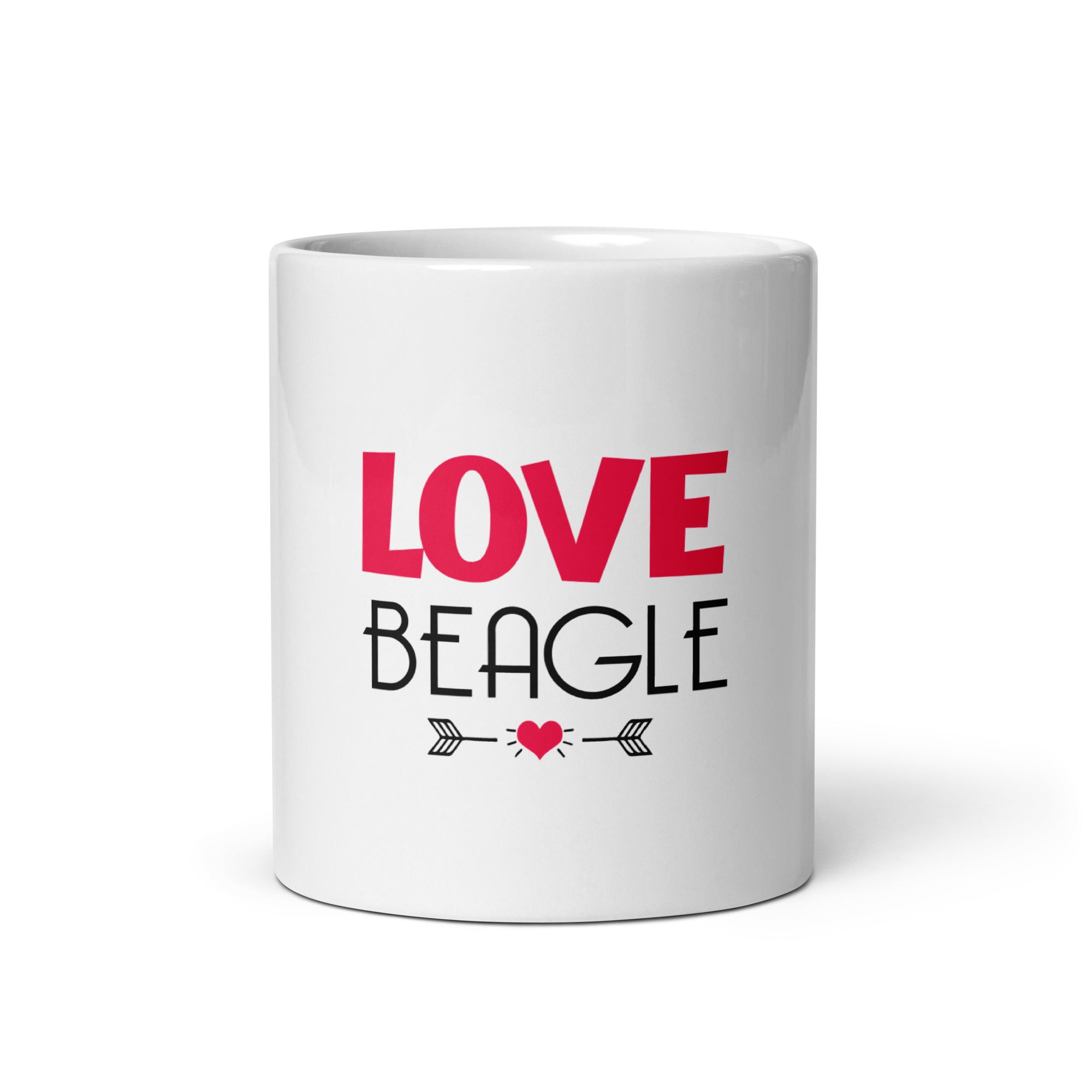 LOVE BEAGLE - White glossy mug