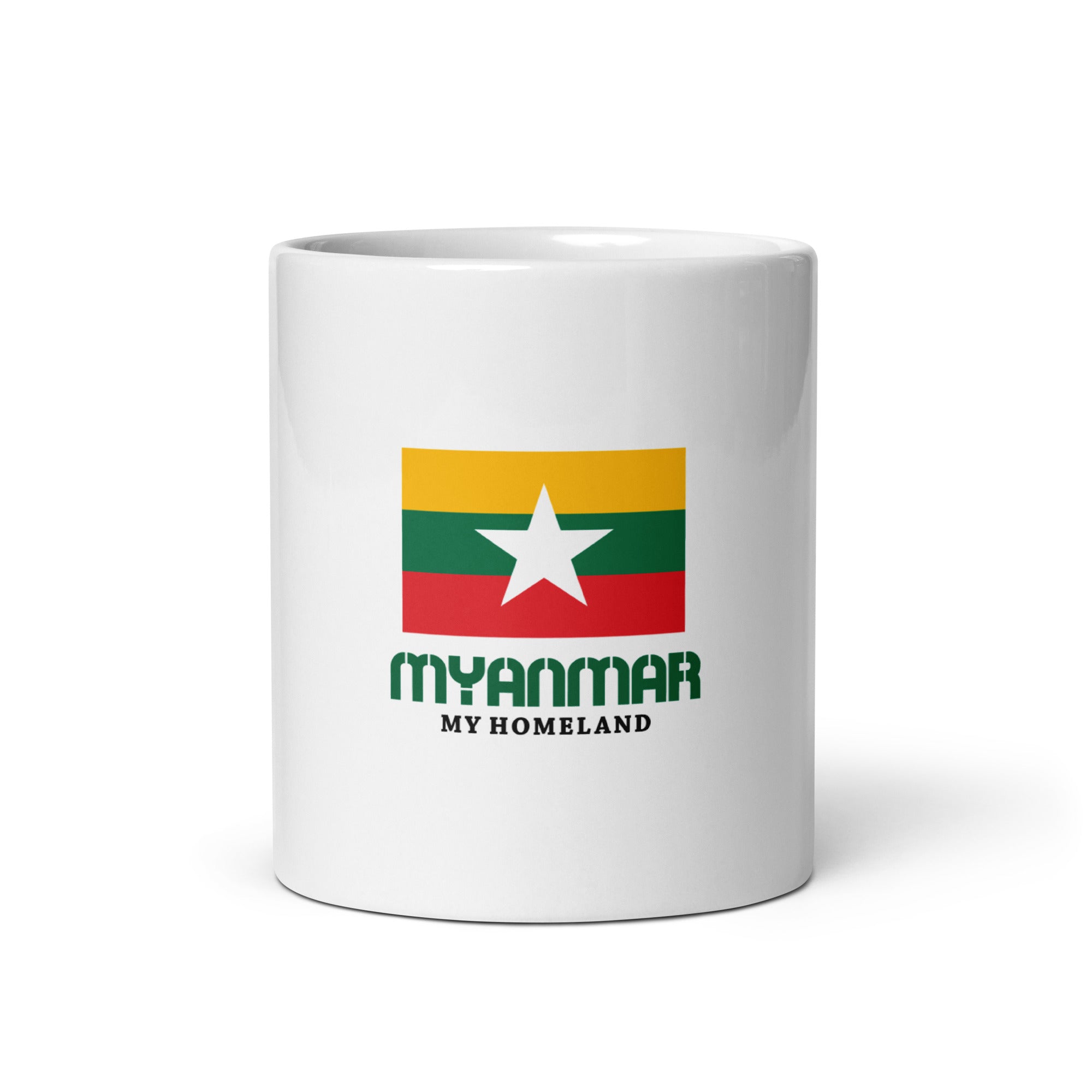 MYANMAR - White glossy mug