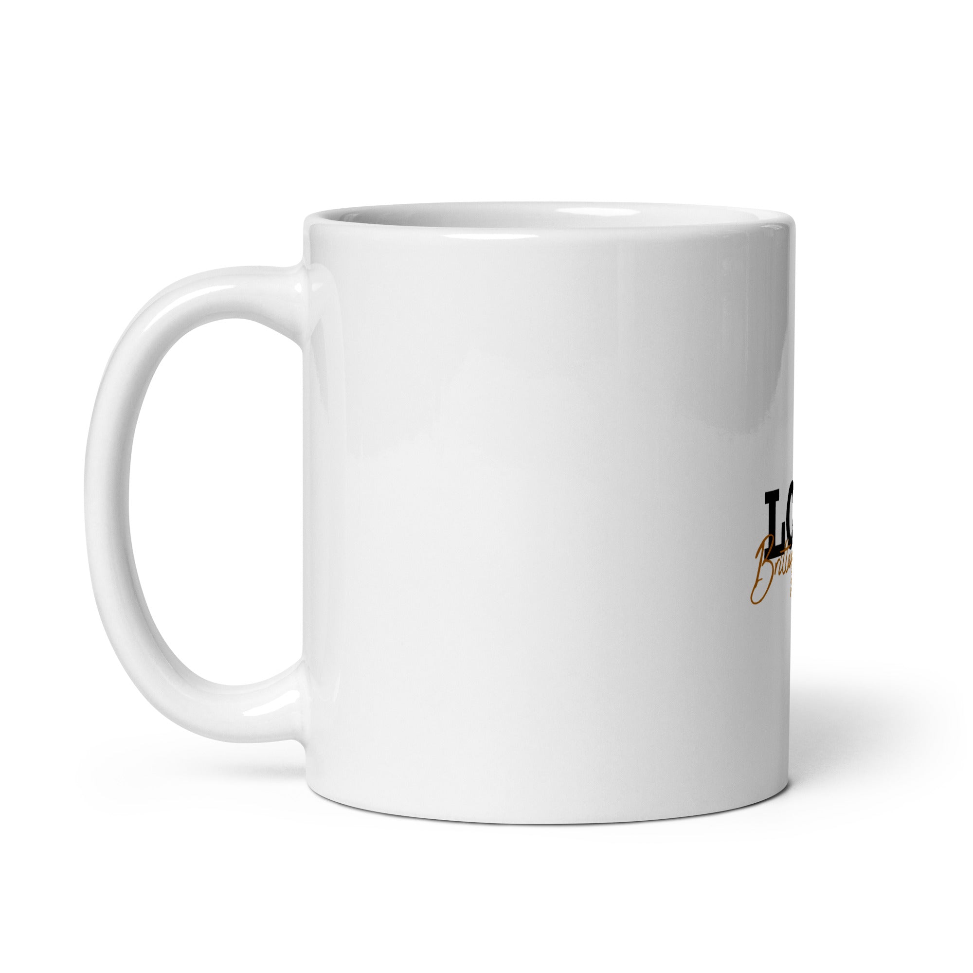 LOVE BRITTANY SPANIEL - White glossy mug