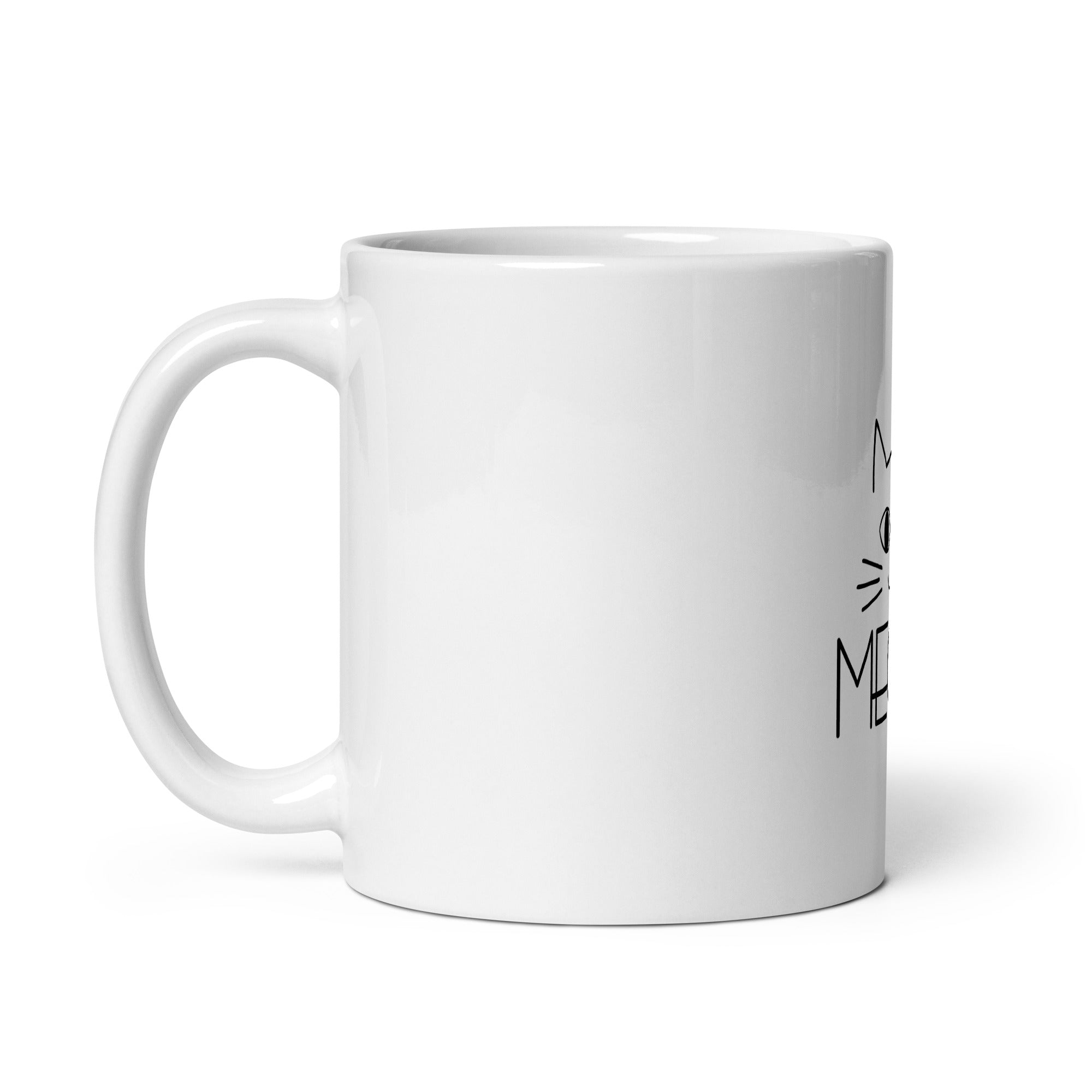 MEOW - White glossy mug