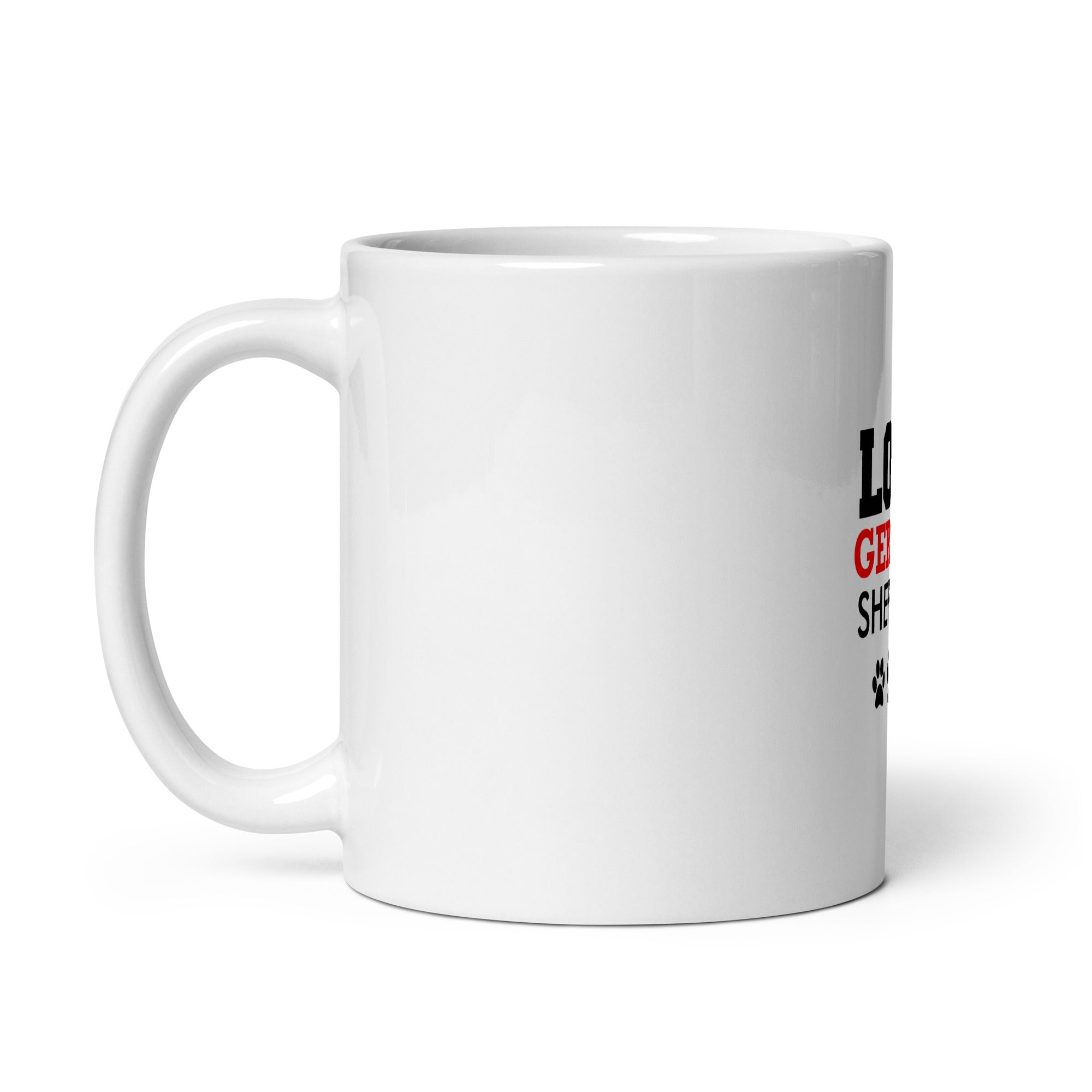LOVE GERMAN SHEPHERD - White glossy mug