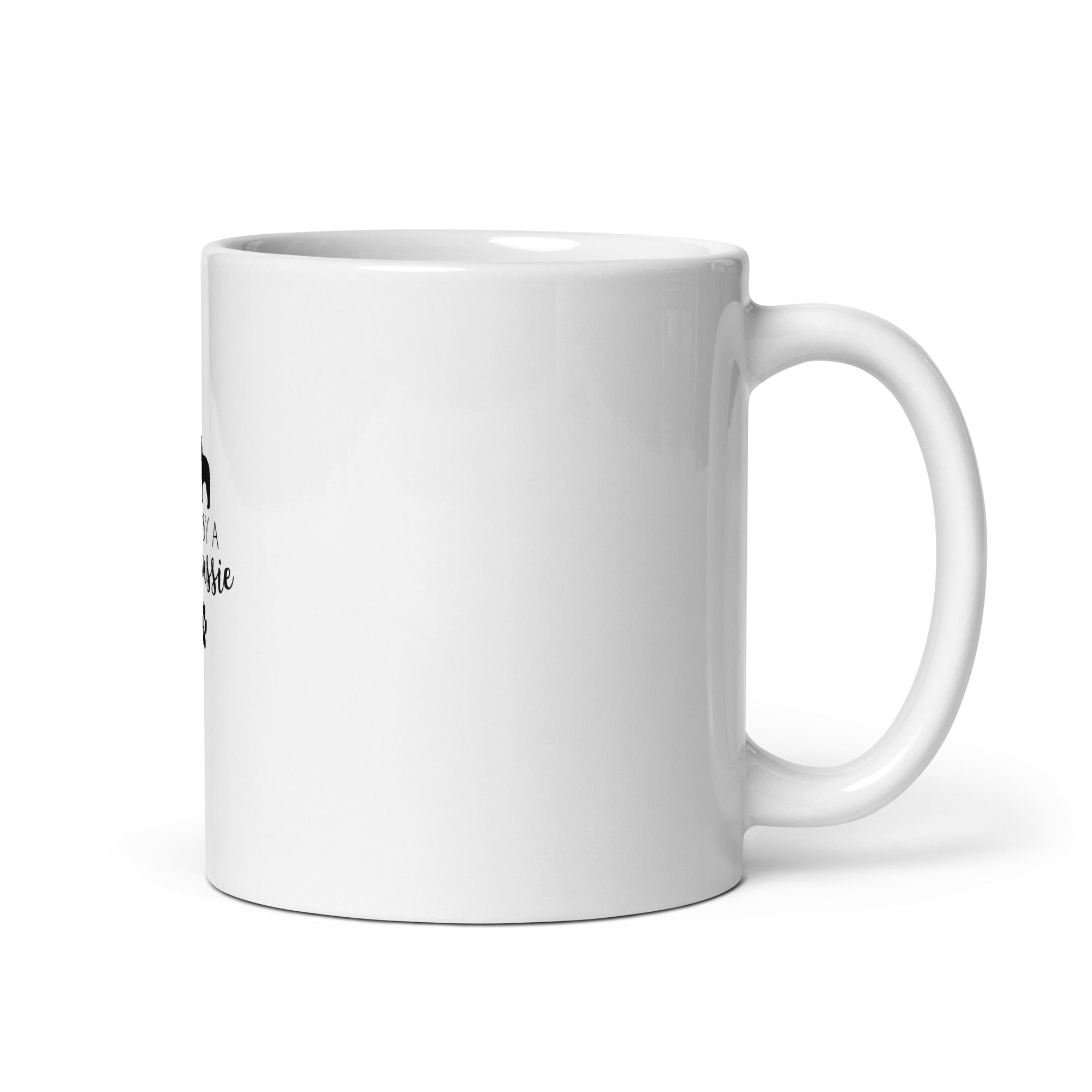 LOVED BY A MINI AUSSIE - White glossy mug