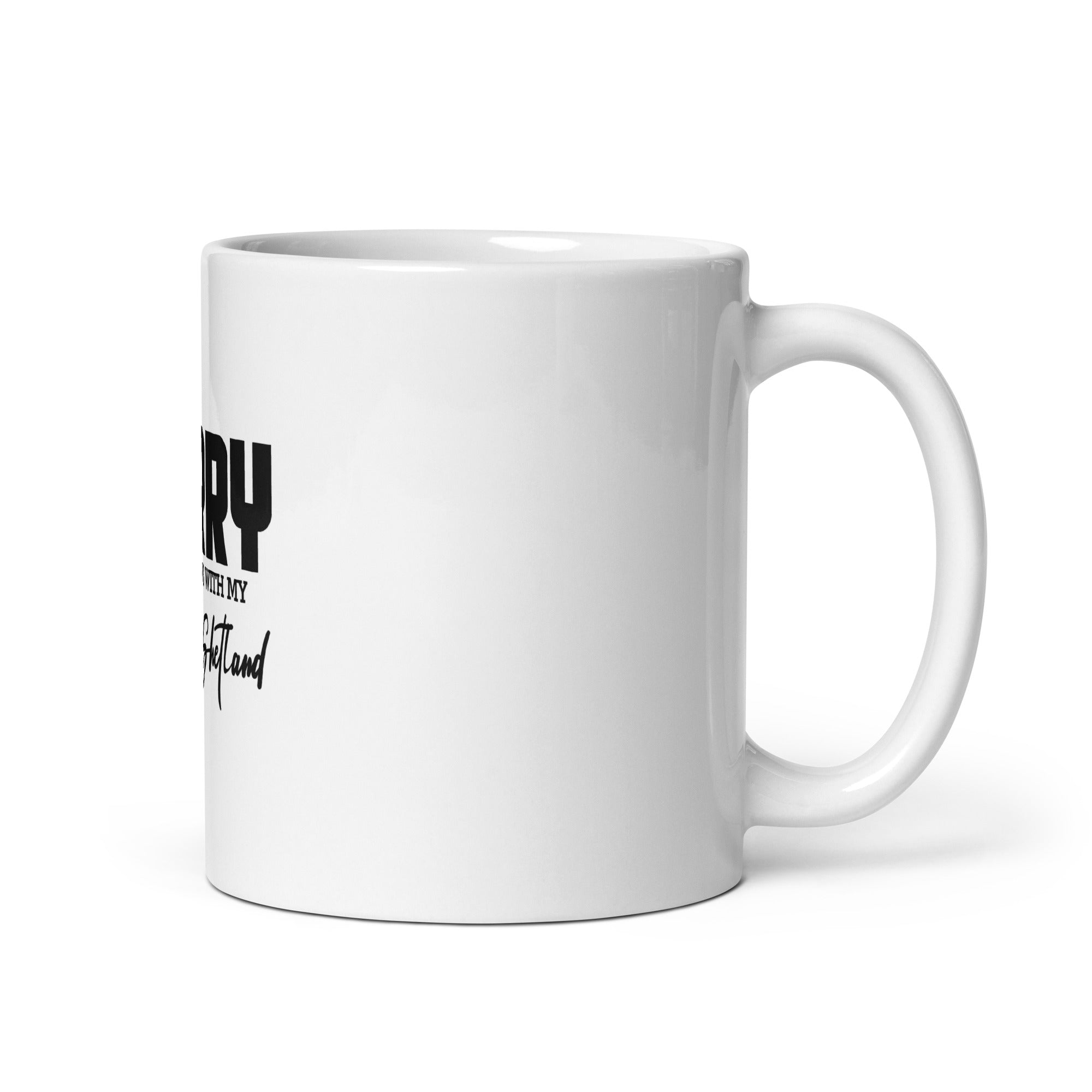 MINIATURE SHETLAND - White glossy mug
