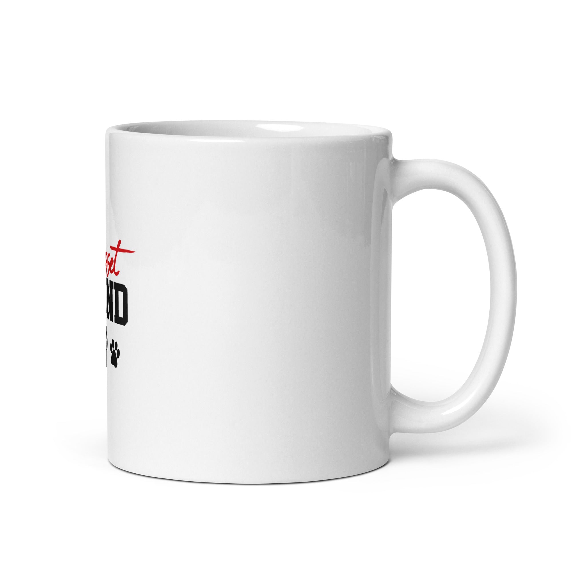 BASSET HOUND - White glossy mug