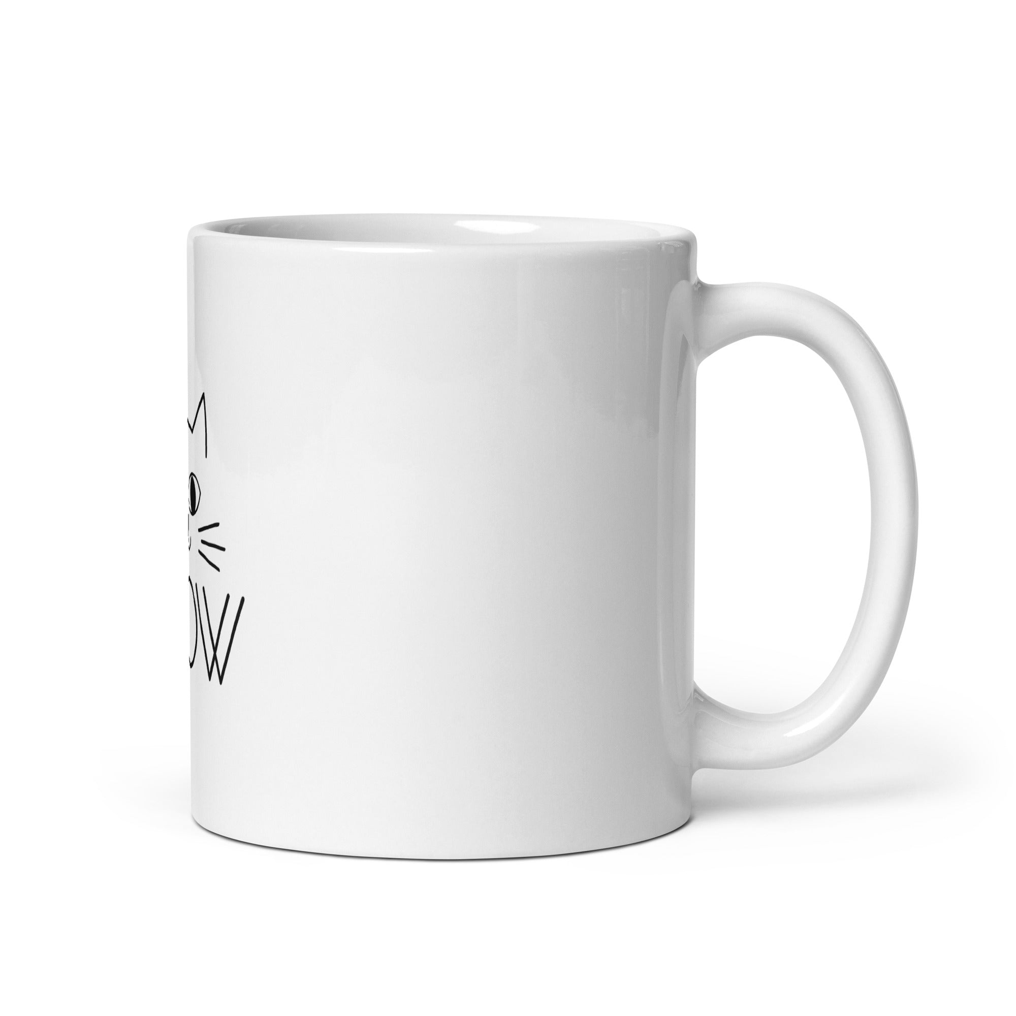 MEOW - White glossy mug