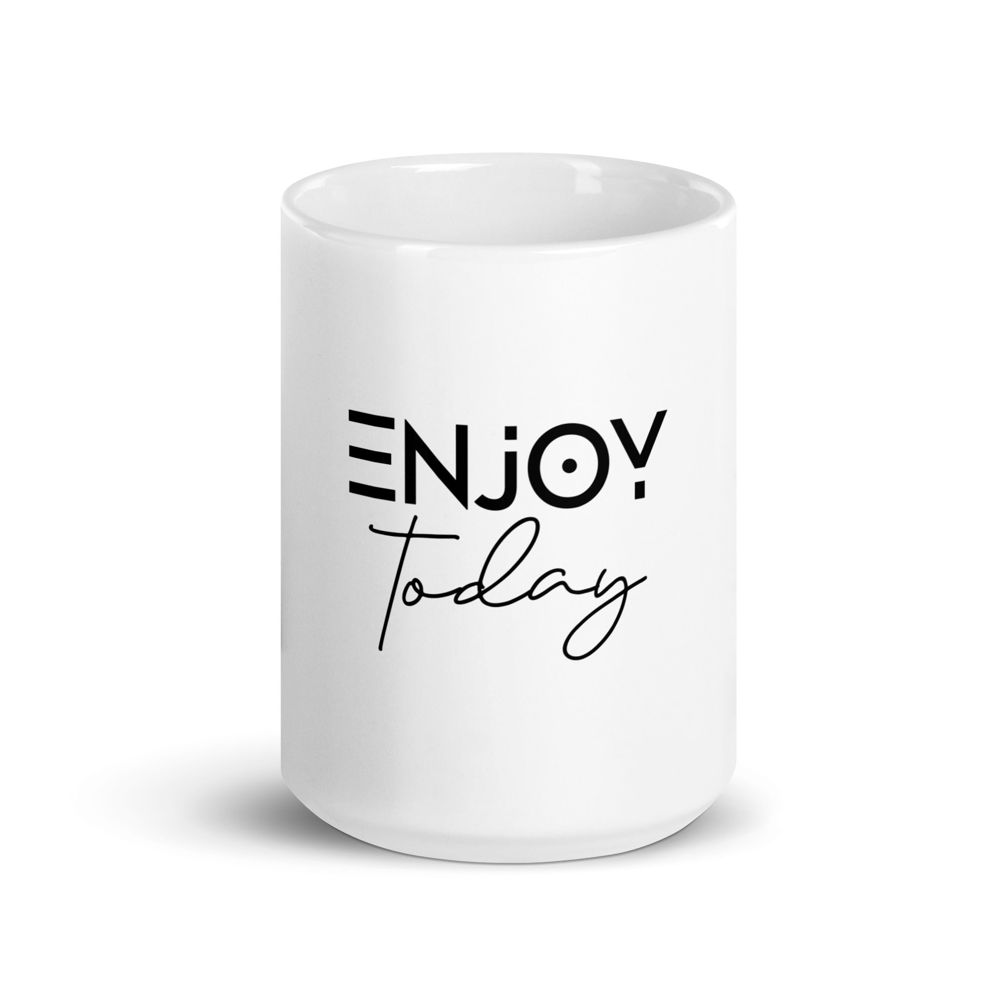 ENJOY TODAY - White glossy mug