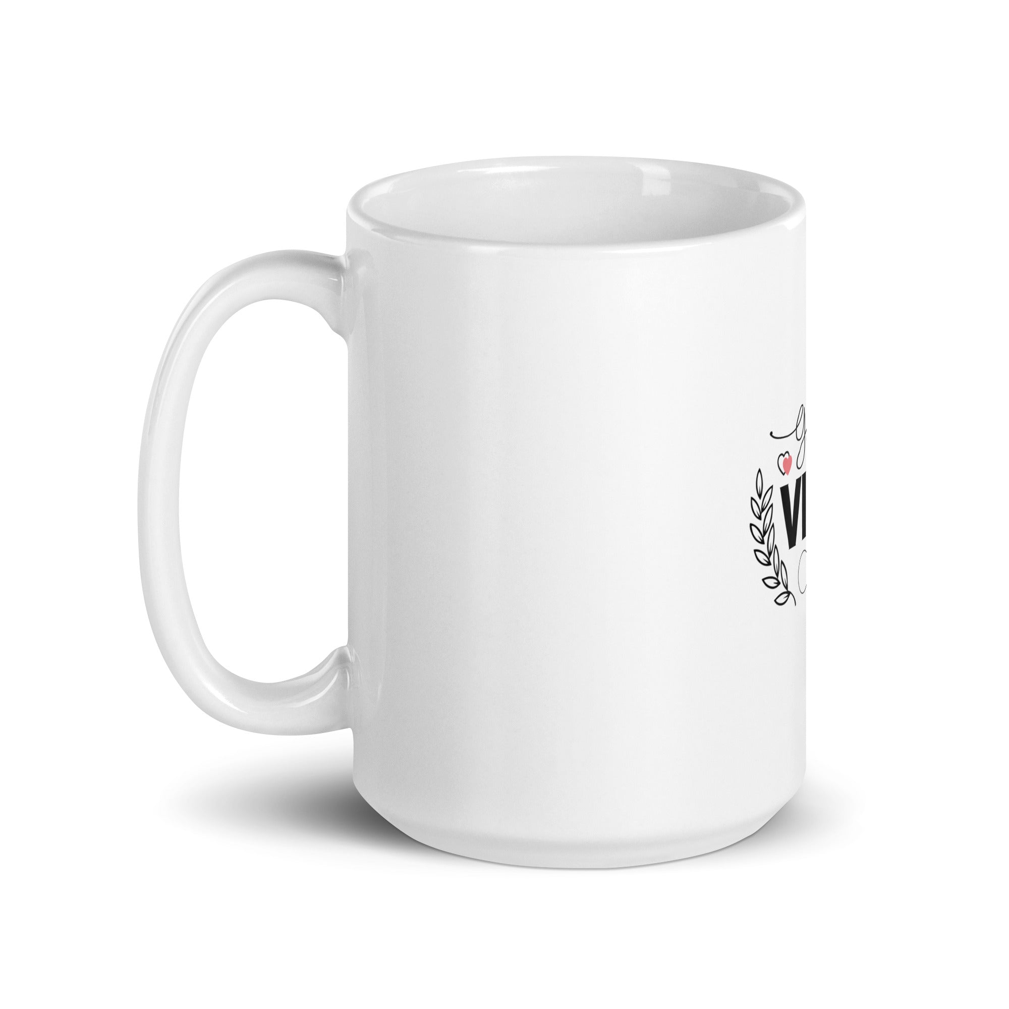 GOOD VIBES ONLY - White glossy mug