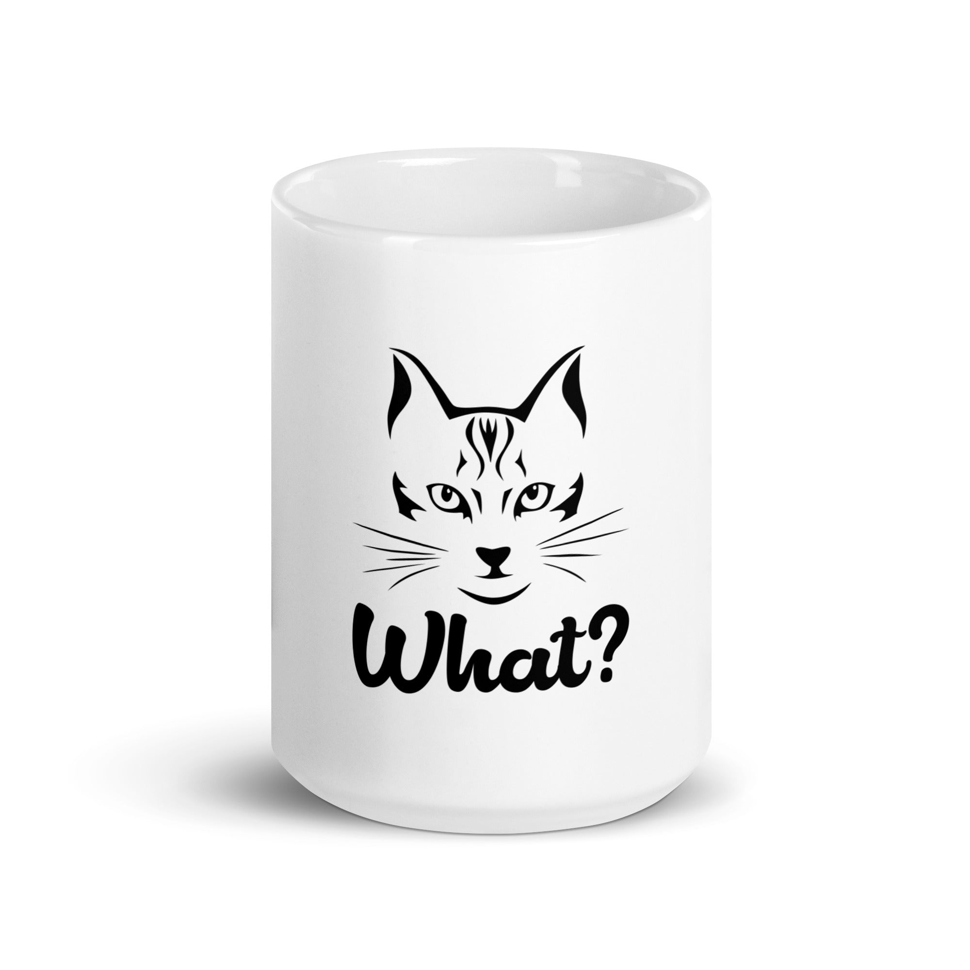 WHAT? - White glossy mug