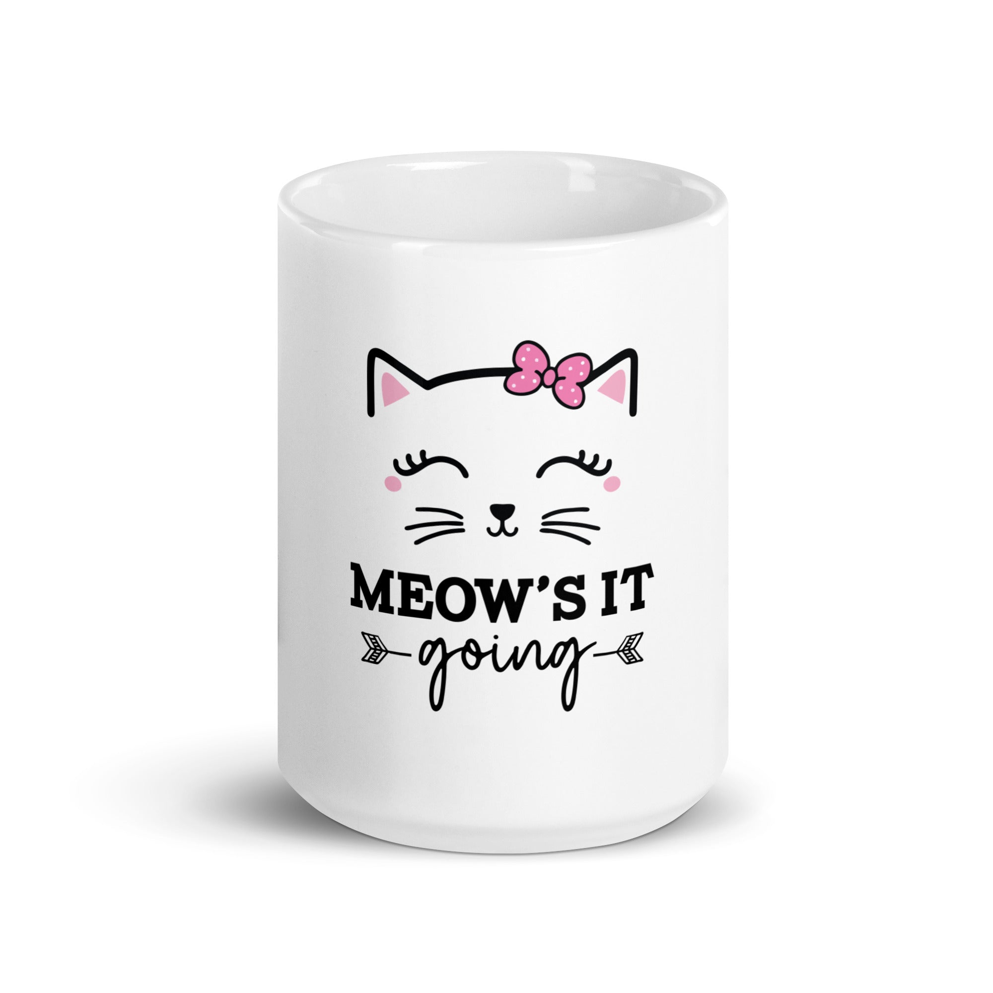 MEOW'S IT GOING - White glossy mug