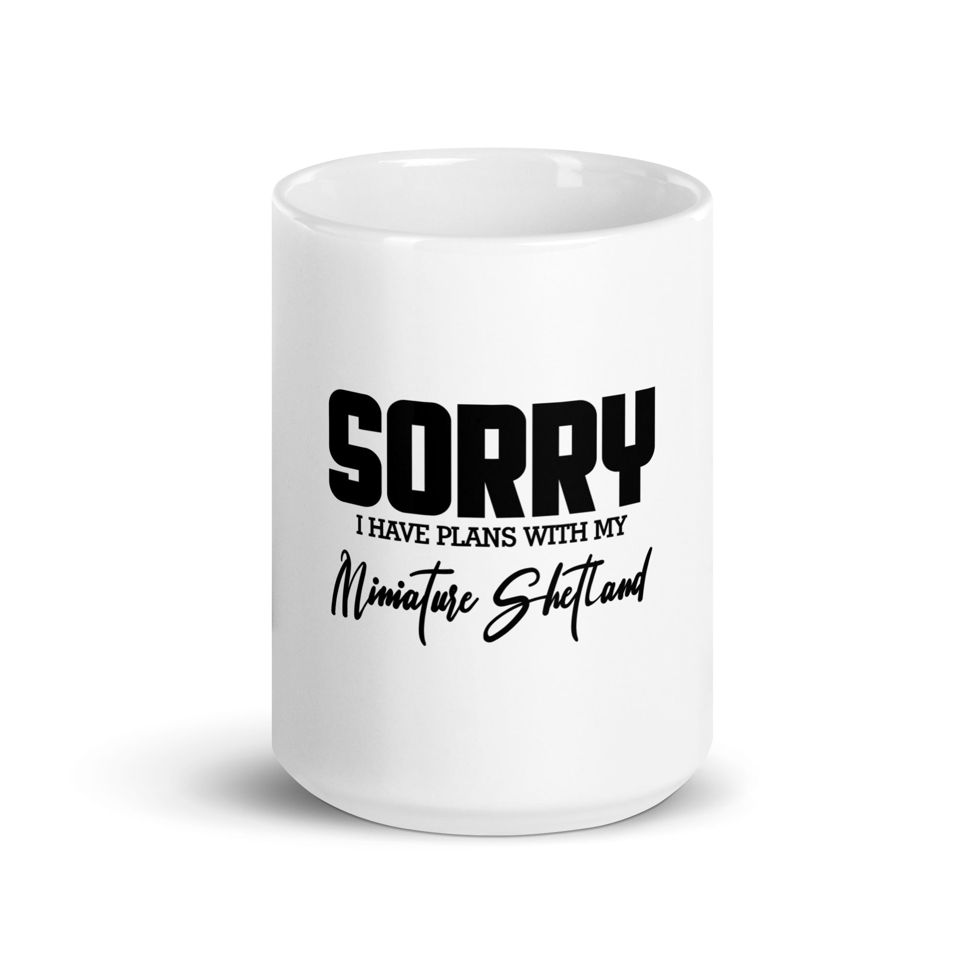 MINIATURE SHETLAND - White glossy mug