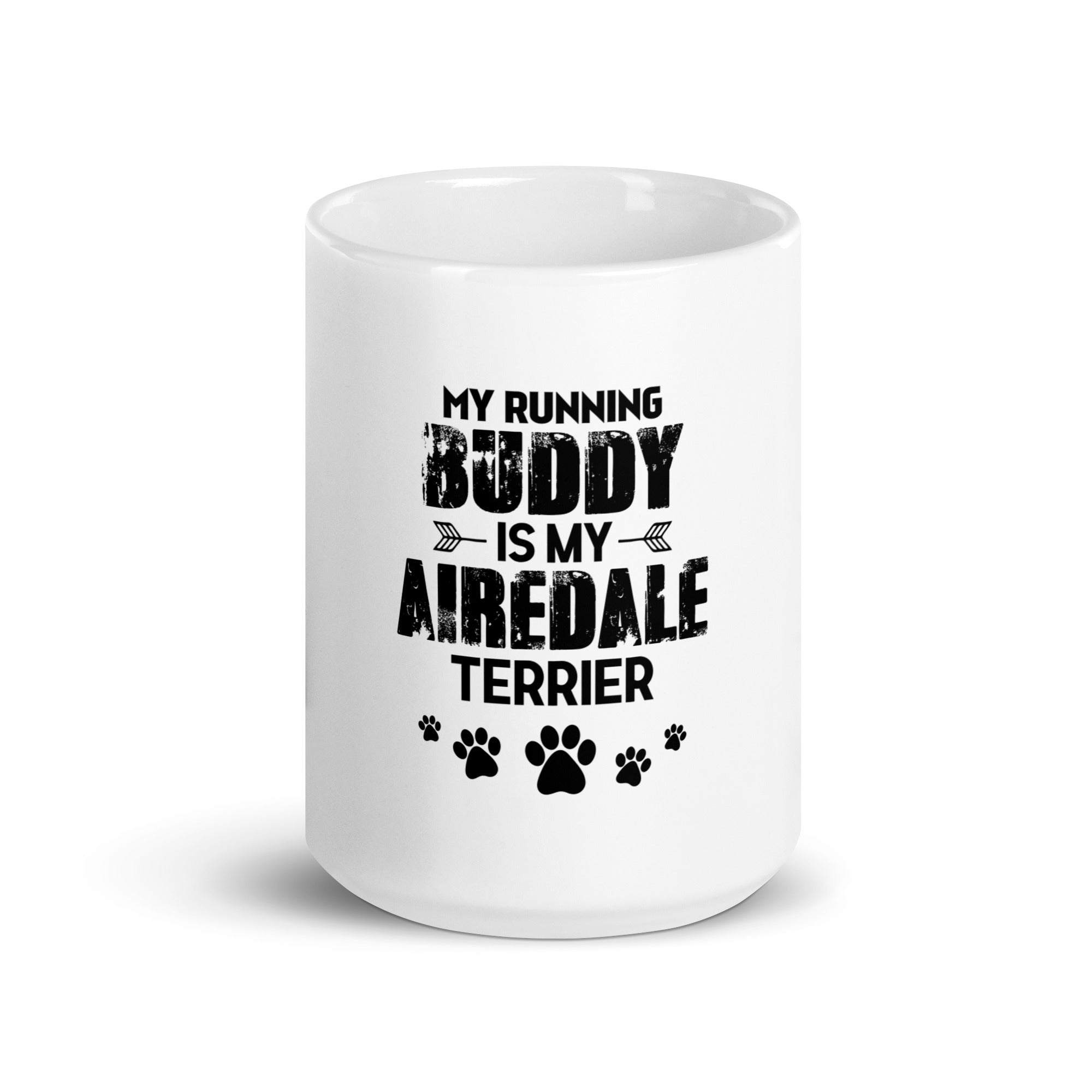 AIREDALE TERRIER - White glossy mug