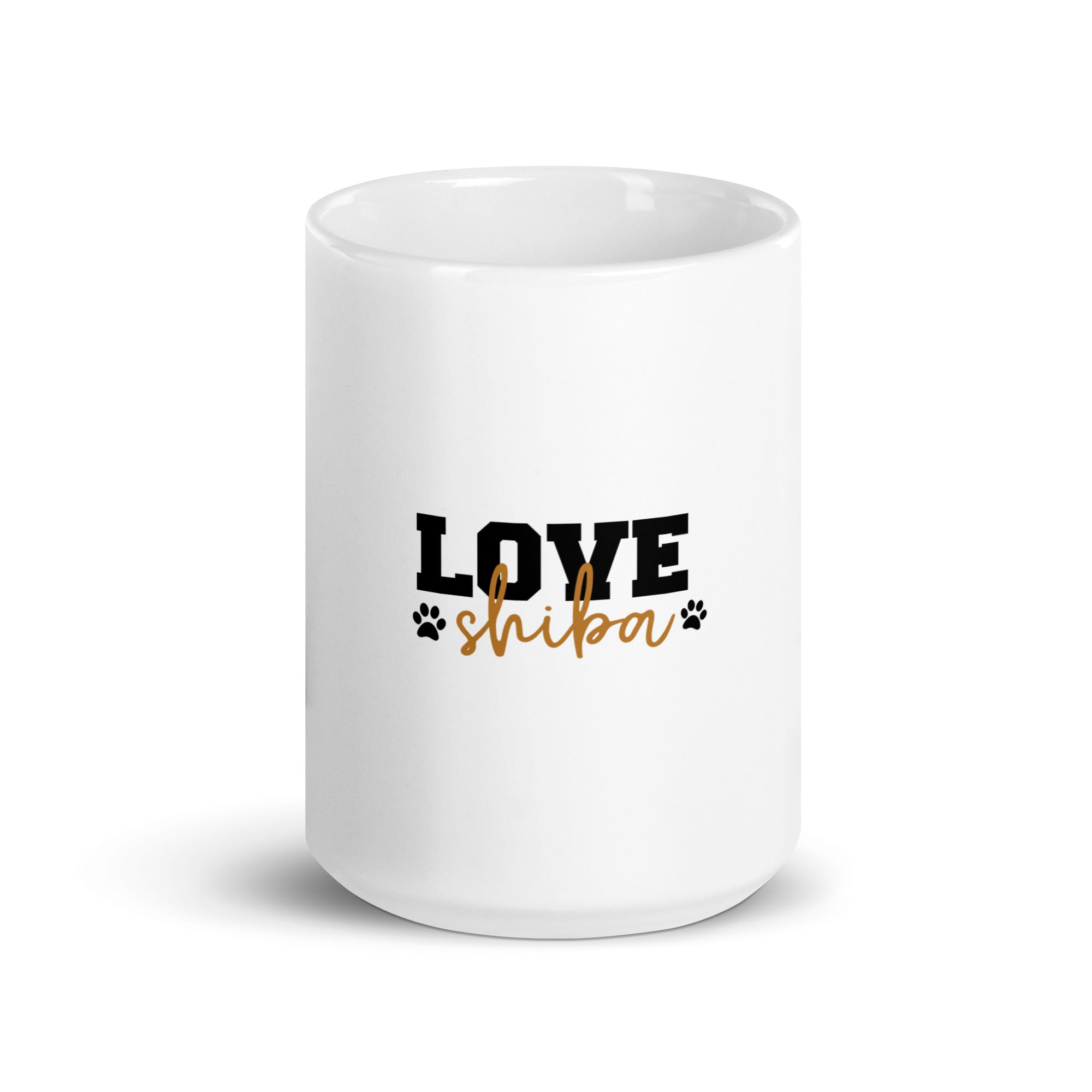 LOVE SHIBA - White glossy mug