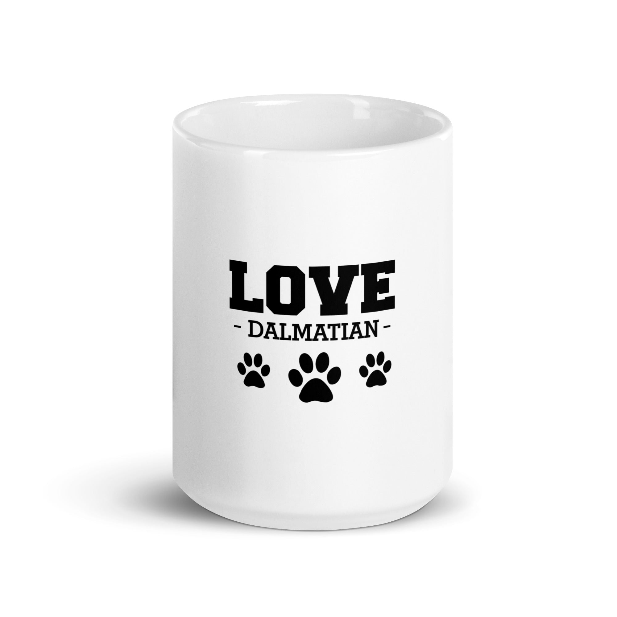 LOVE DALMATIAN - White glossy mug