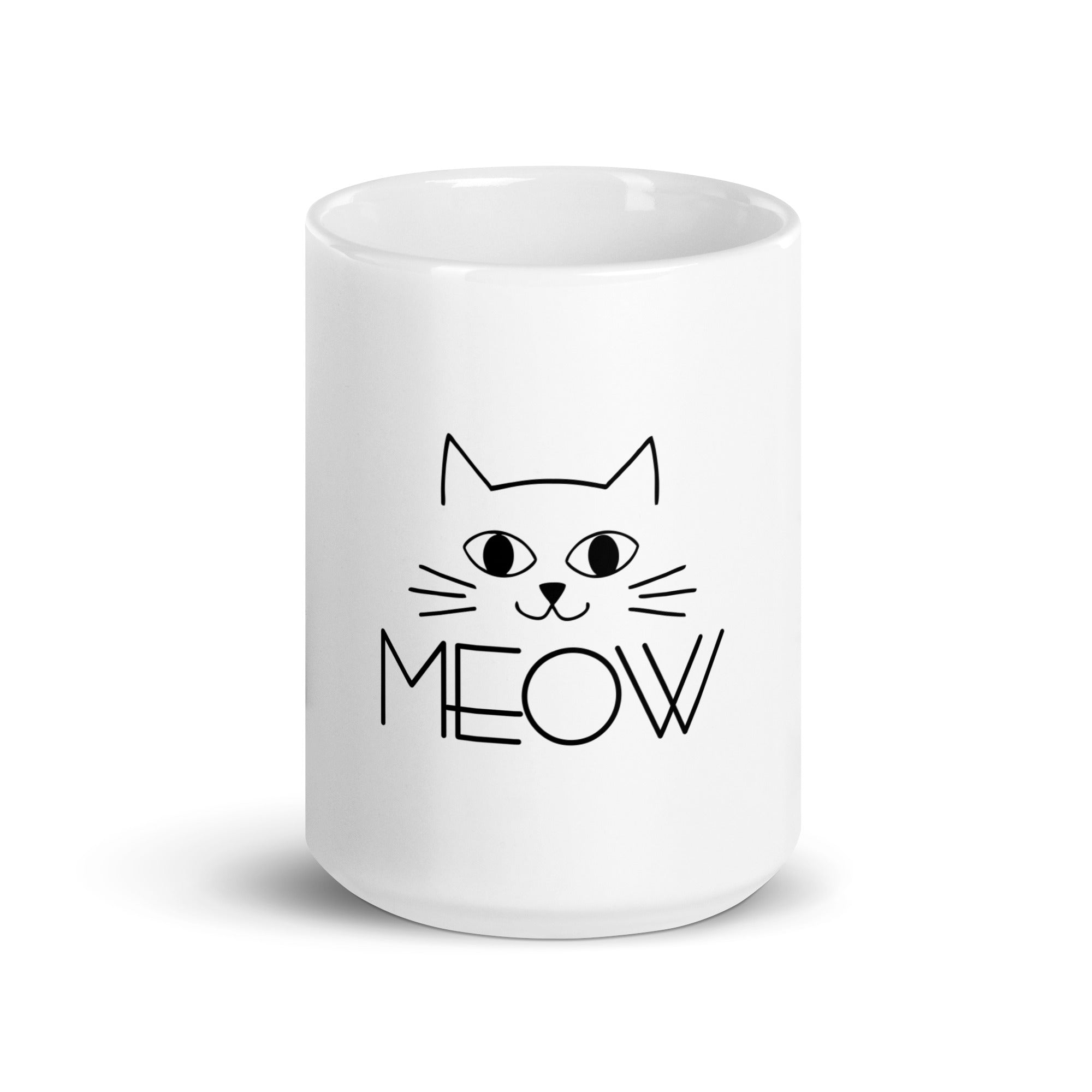 MEOW - White glossy mug