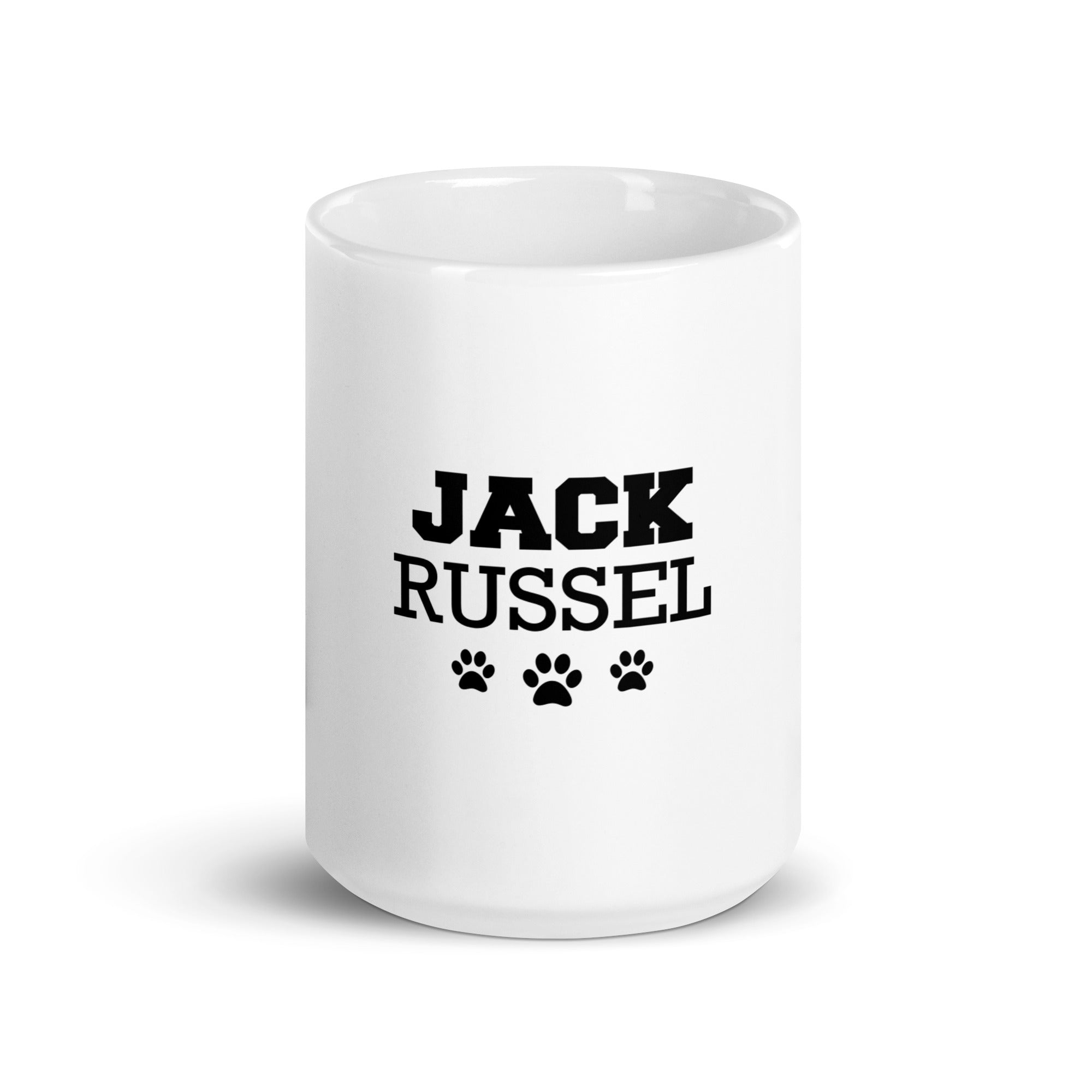 JACK RUSSEL - White glossy mug