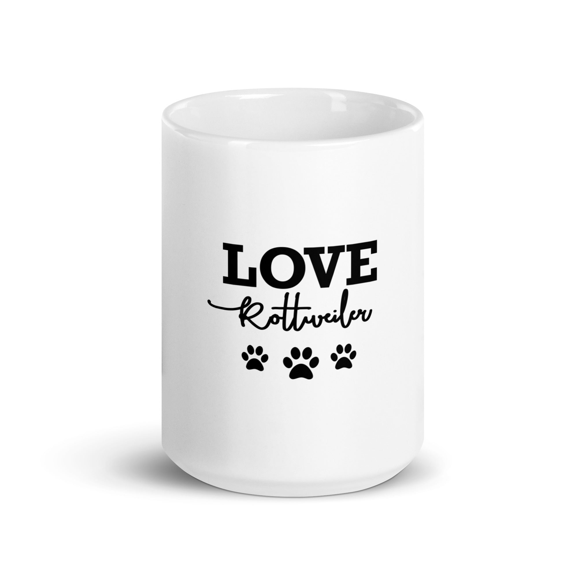 LOVE ROTTWEILER - White glossy mug