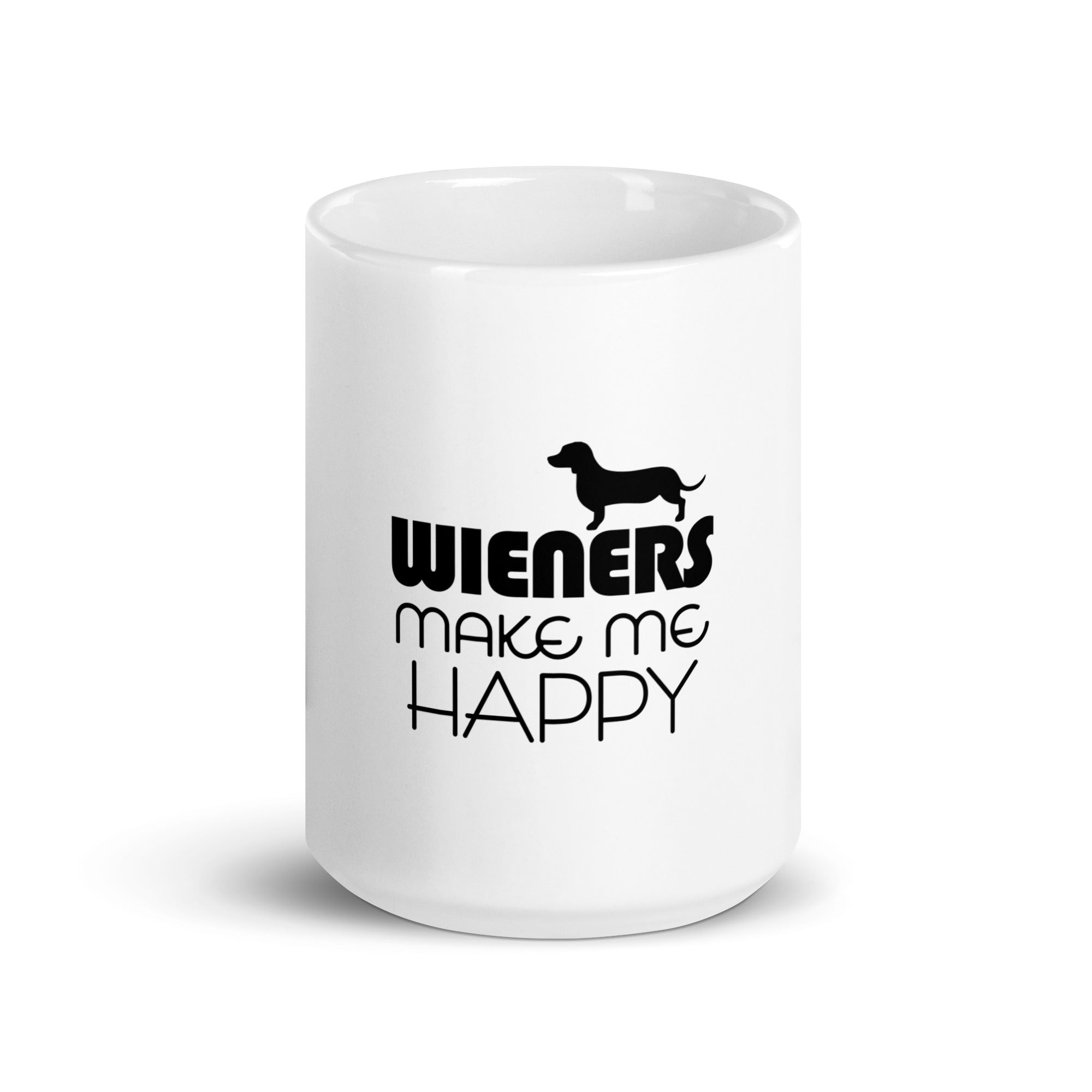 WIENERS MAKE ME HAPPY - White glossy mug