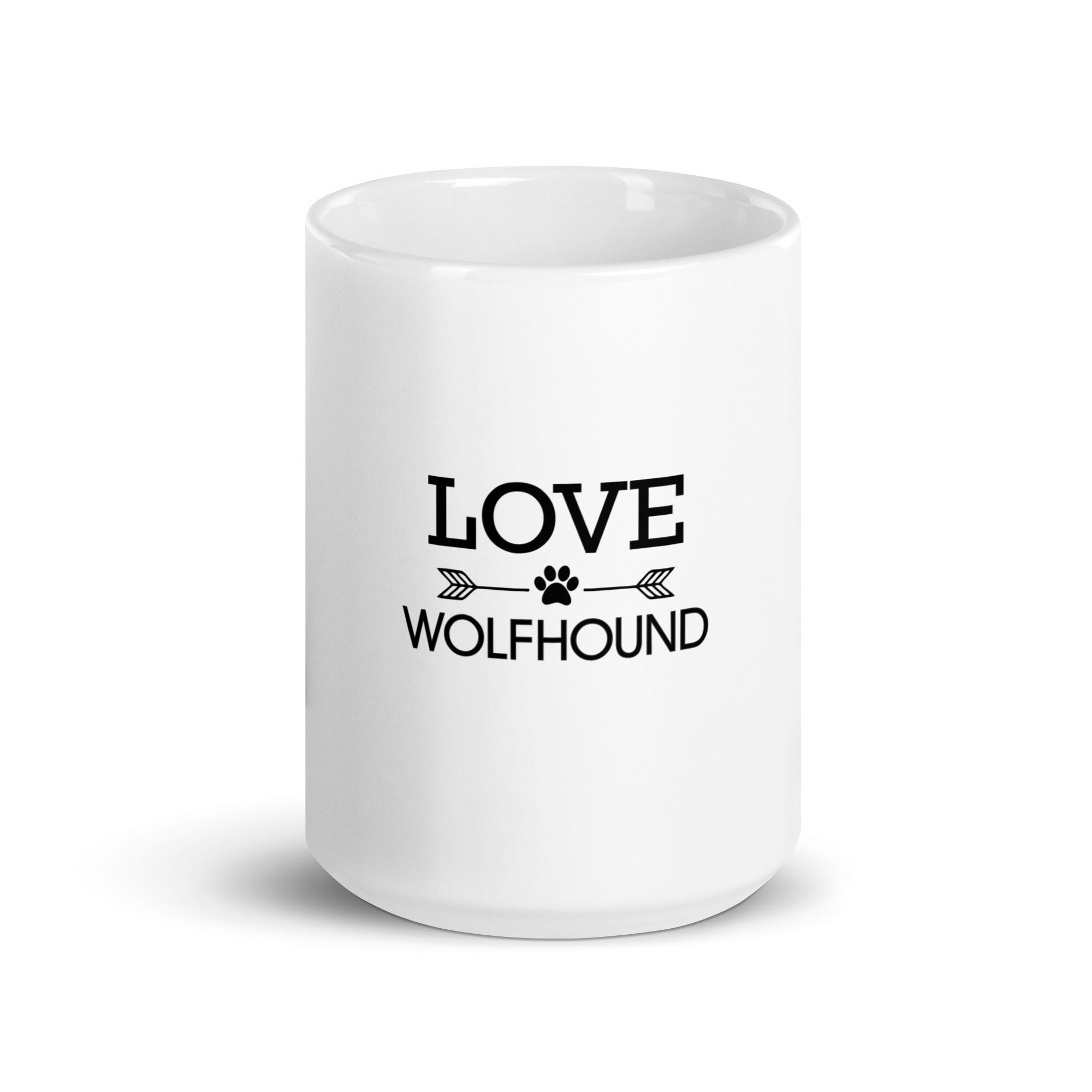 LOVE WOLFHOUND - White glossy mug