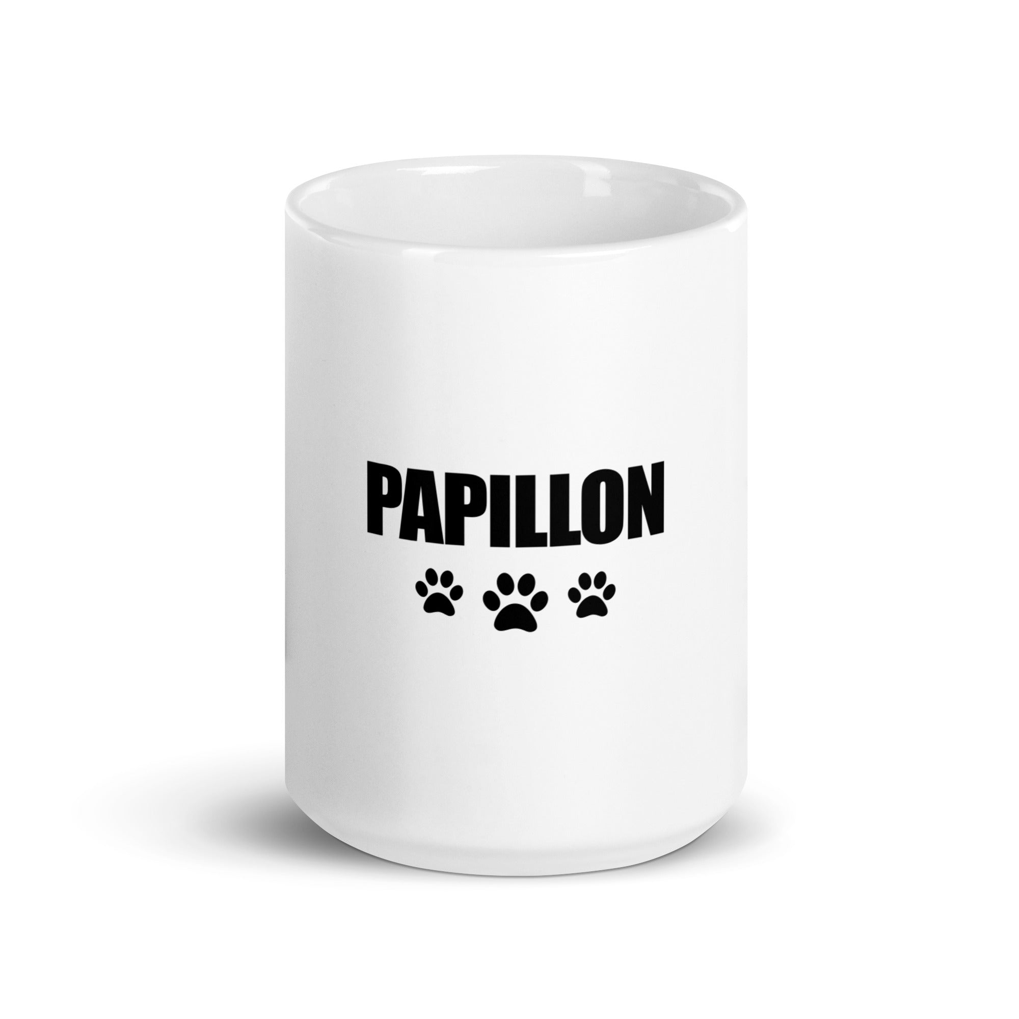 PAPILLON - White glossy mug