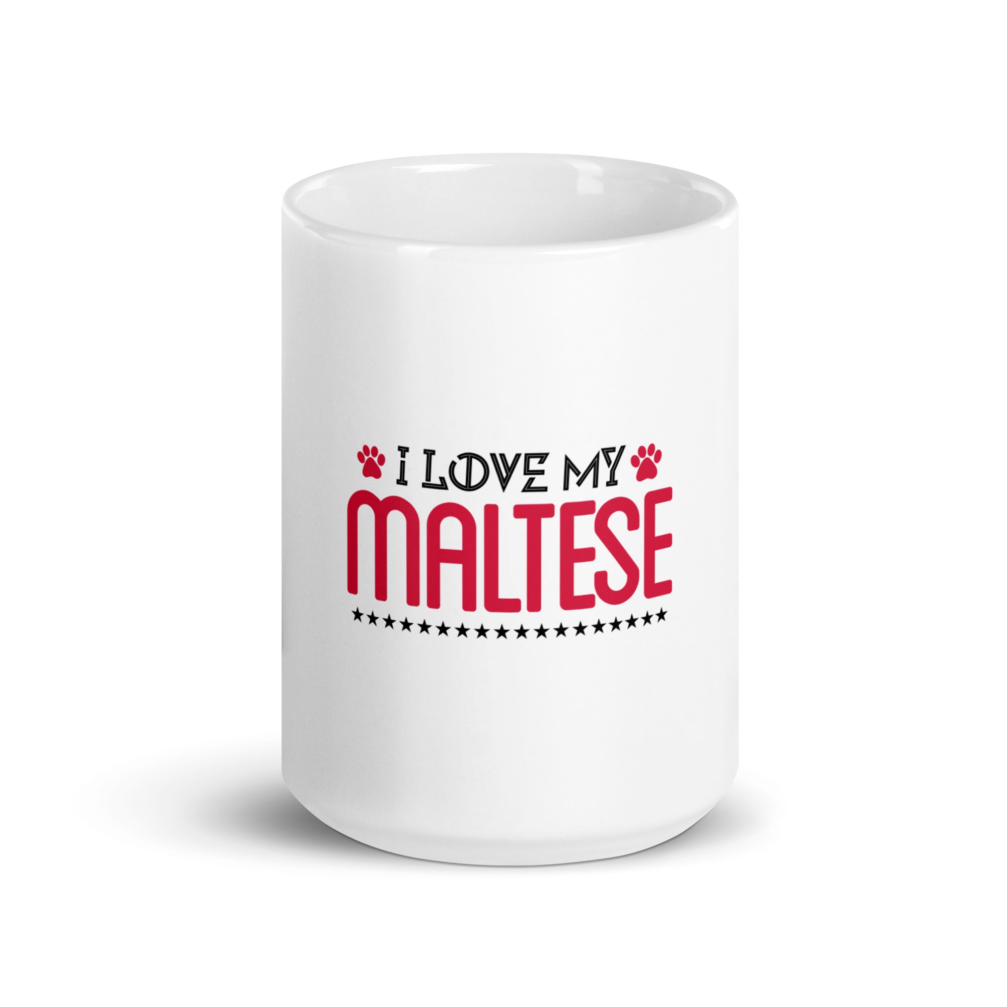 I LOVE MY MALTESE - White glossy mug