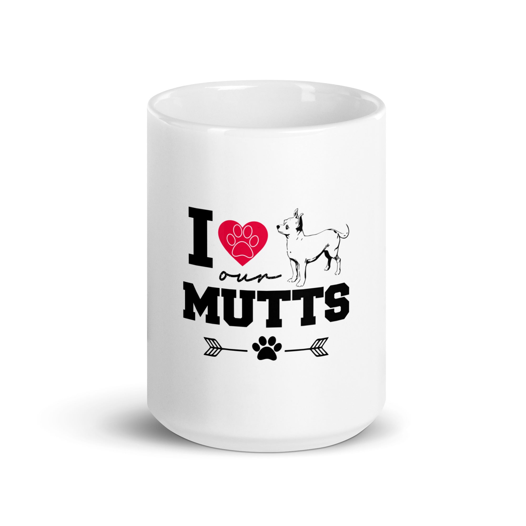 I LOVE OUR MUTTS - White glossy mug