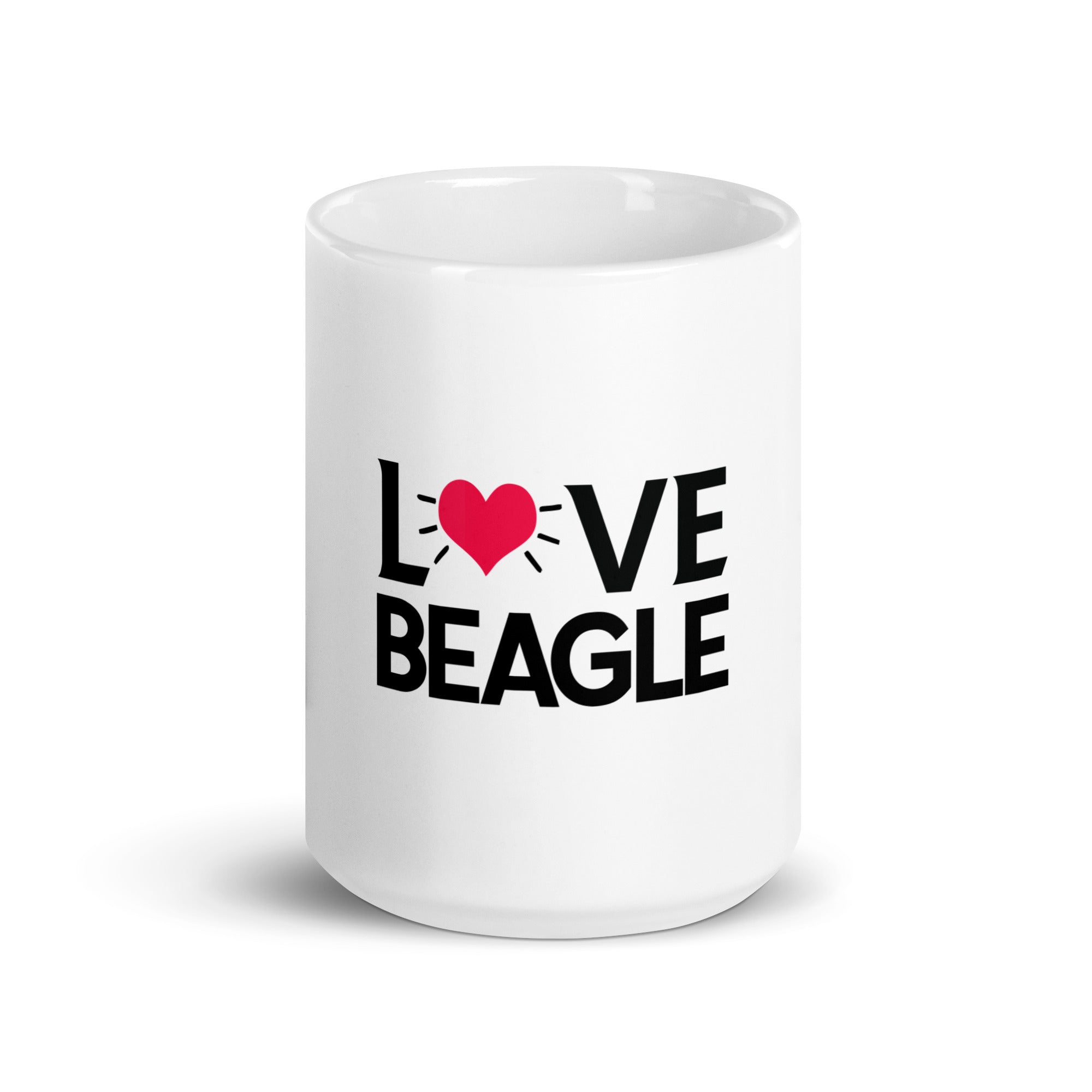 LOVE BEAGLE - White glossy mug