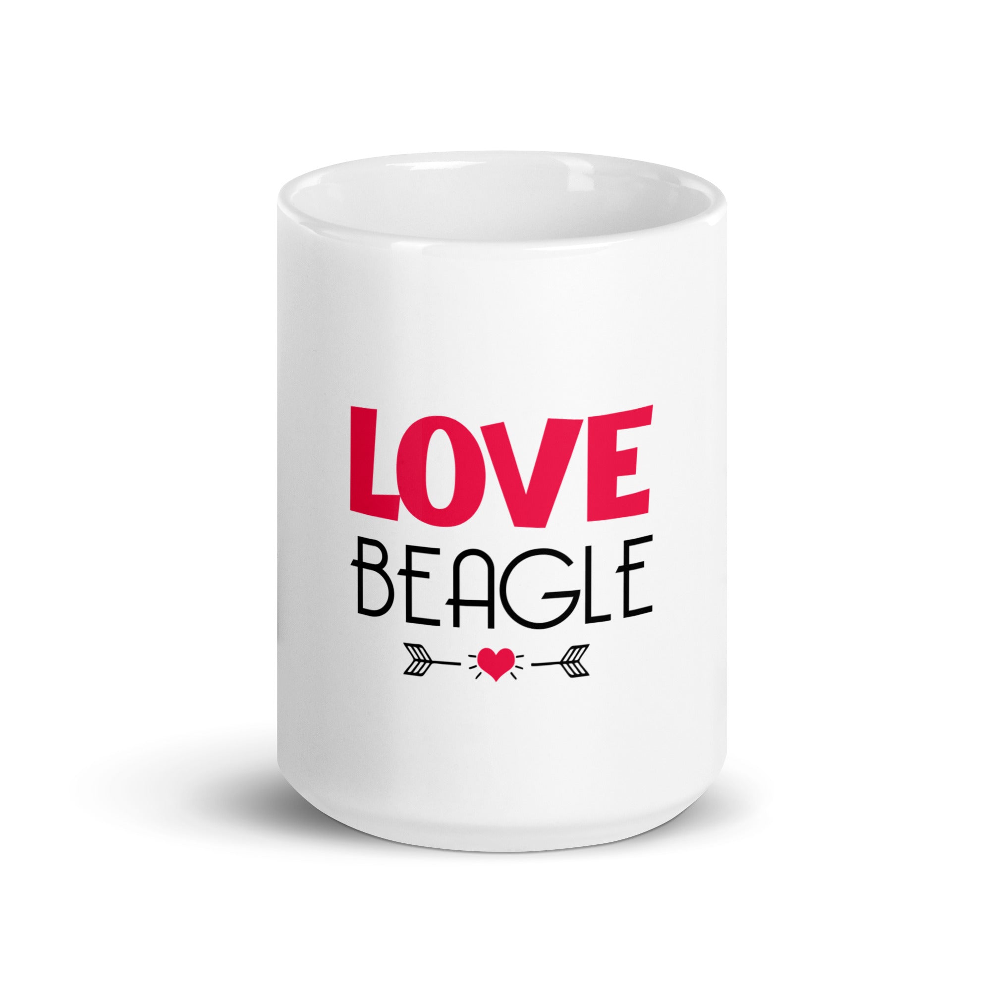 LOVE BEAGLE - White glossy mug