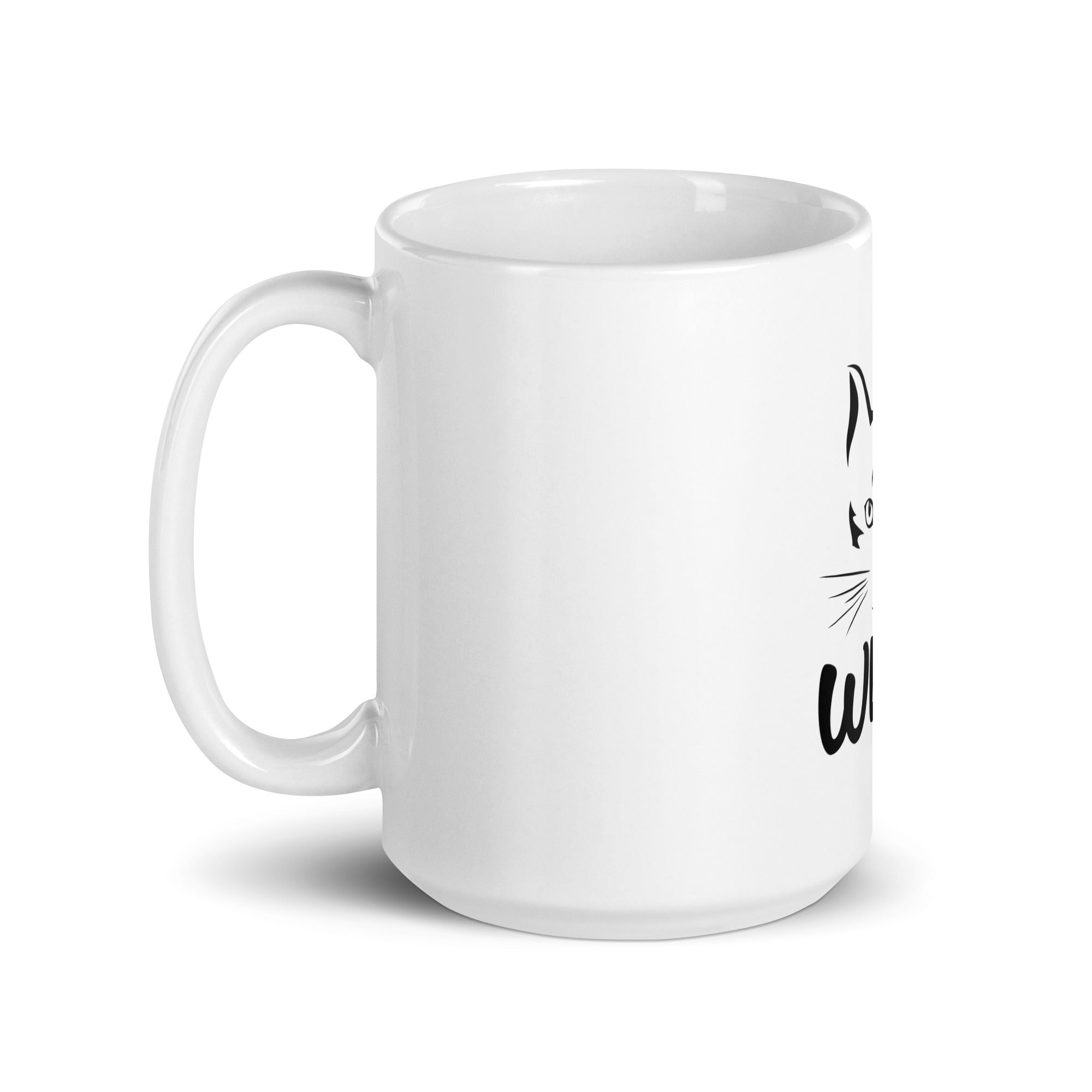 WHAT? - White glossy mug