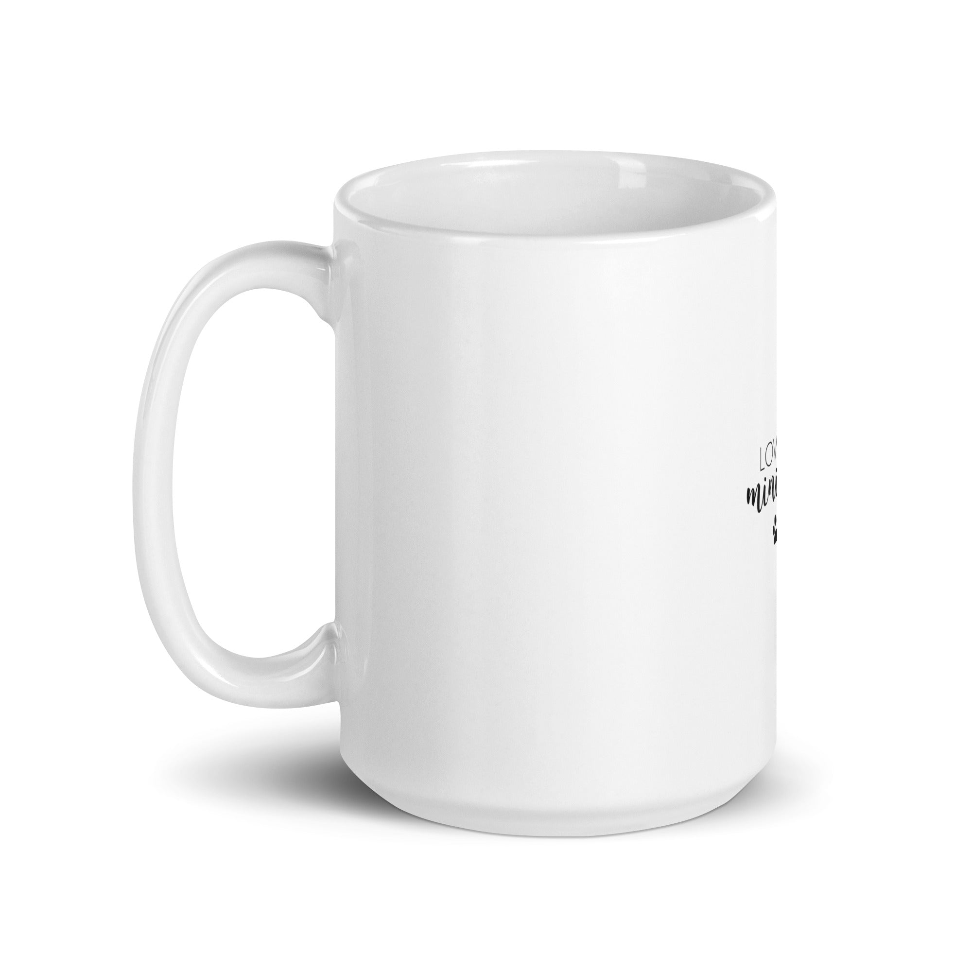 LOVED BY A MINI AUSSIE - White glossy mug