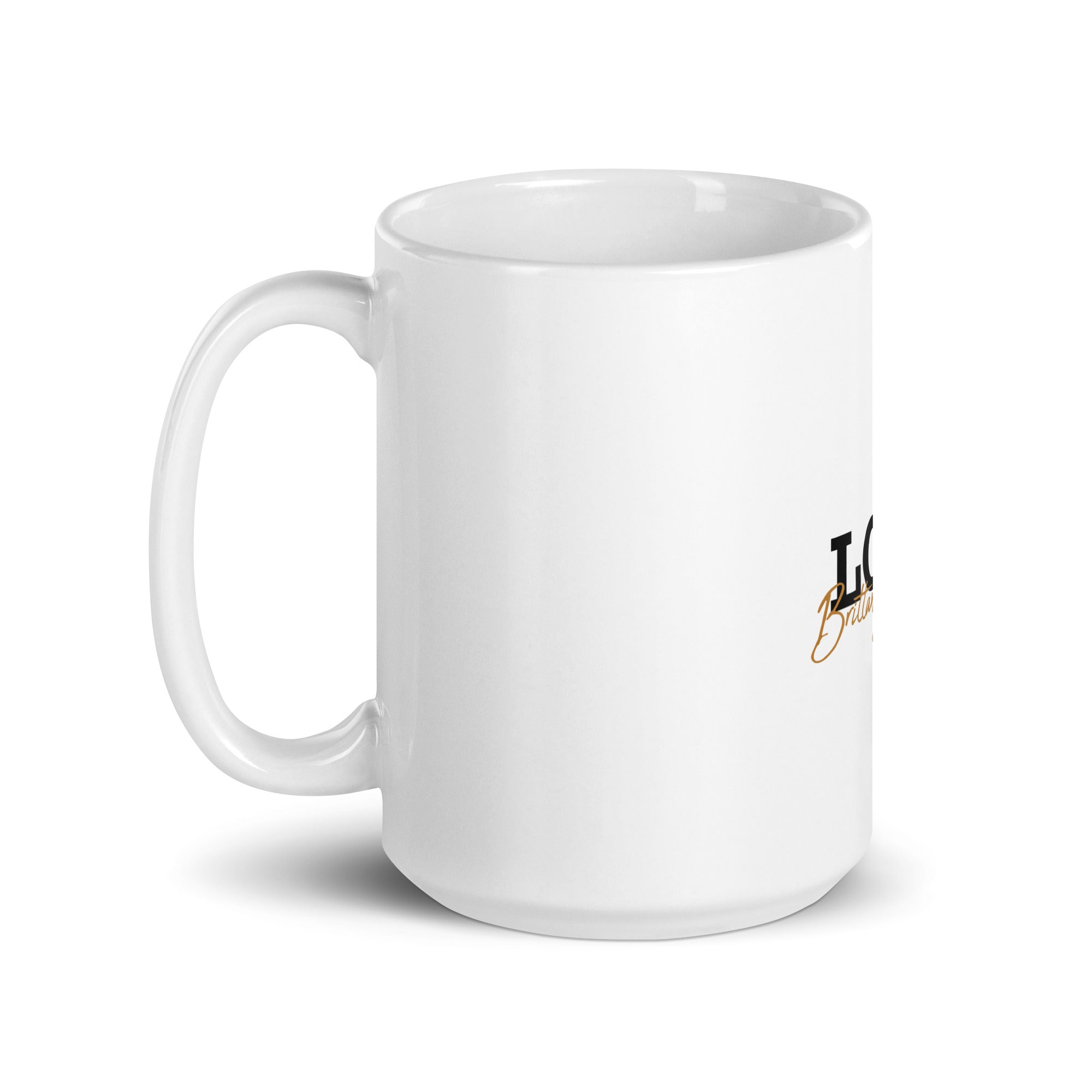 LOVE BRITTANY SPANIEL - White glossy mug