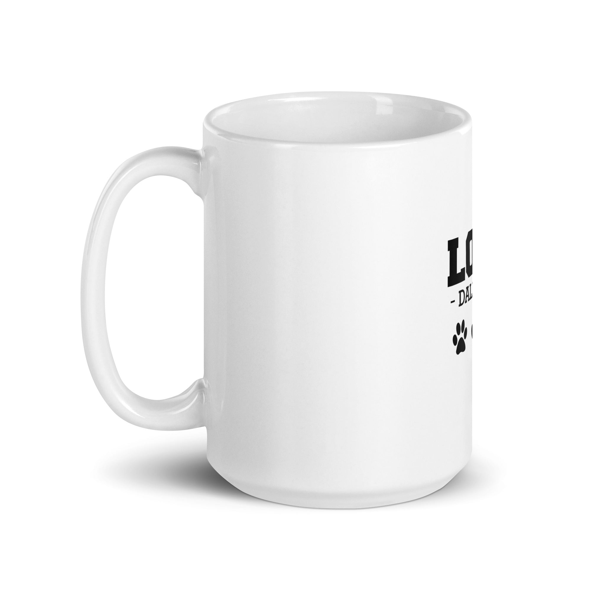 LOVE DALMATIAN - White glossy mug