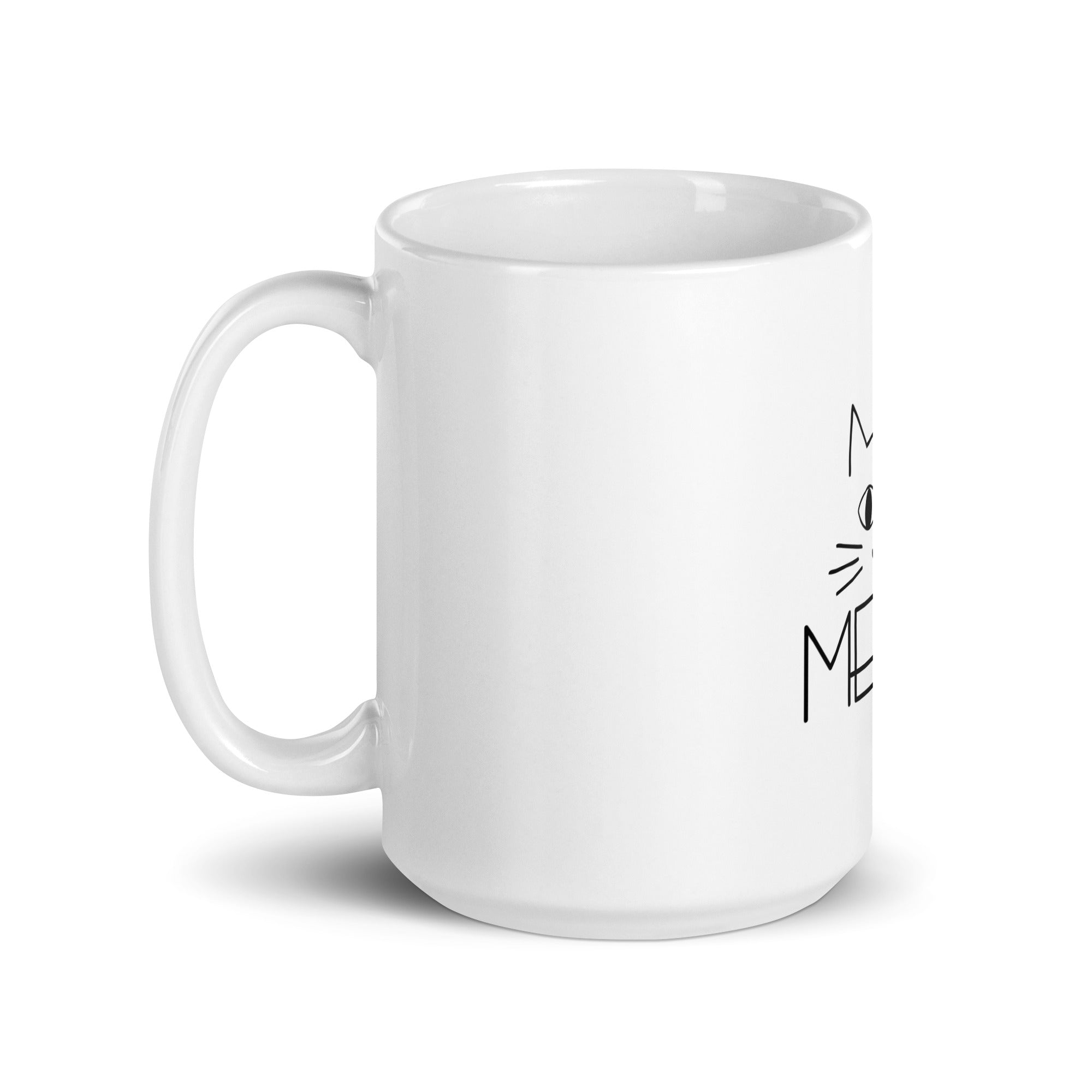 MEOW - White glossy mug