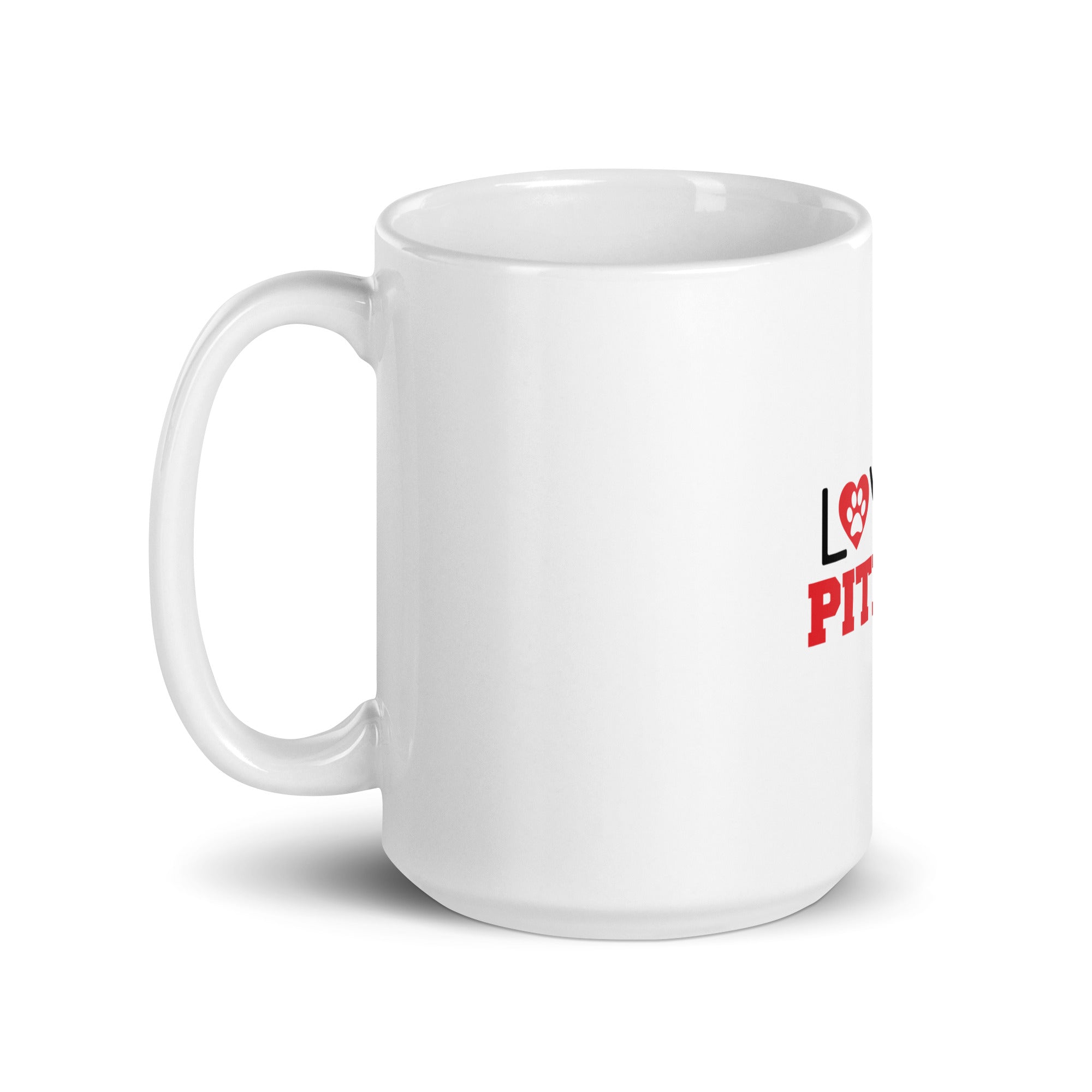 LOVED PITBULL - White glossy mug