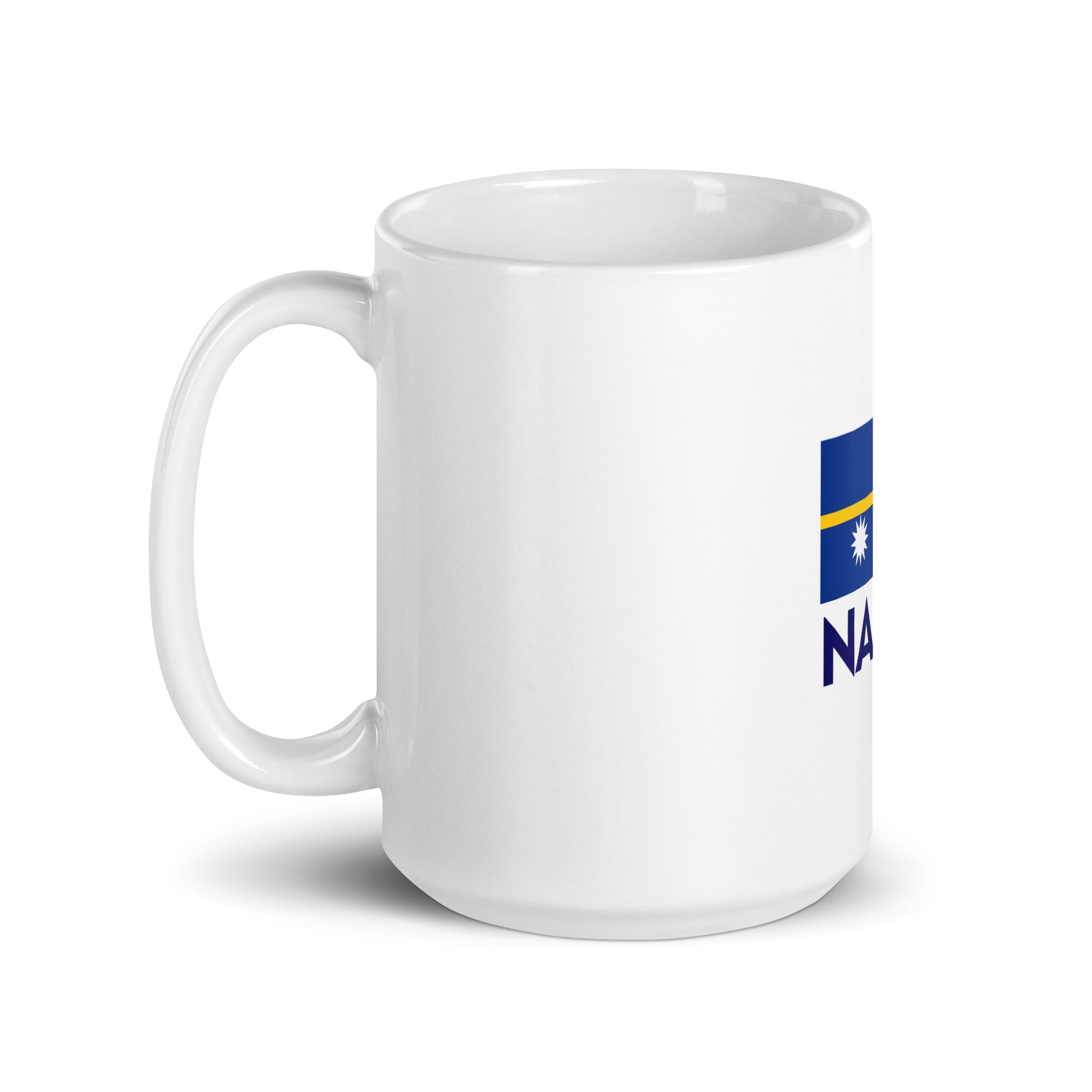 NAURU - White glossy mug