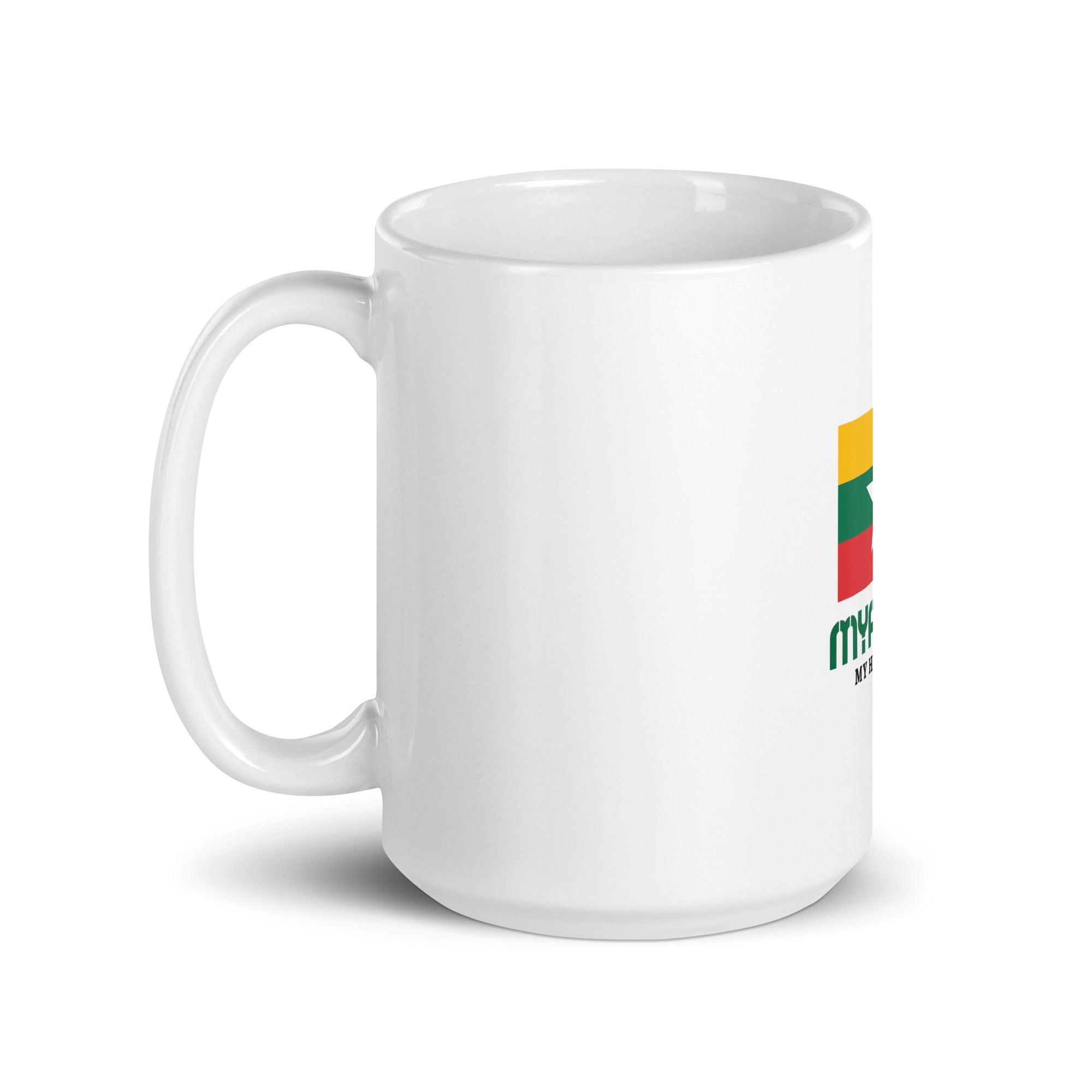 MYANMAR - White glossy mug