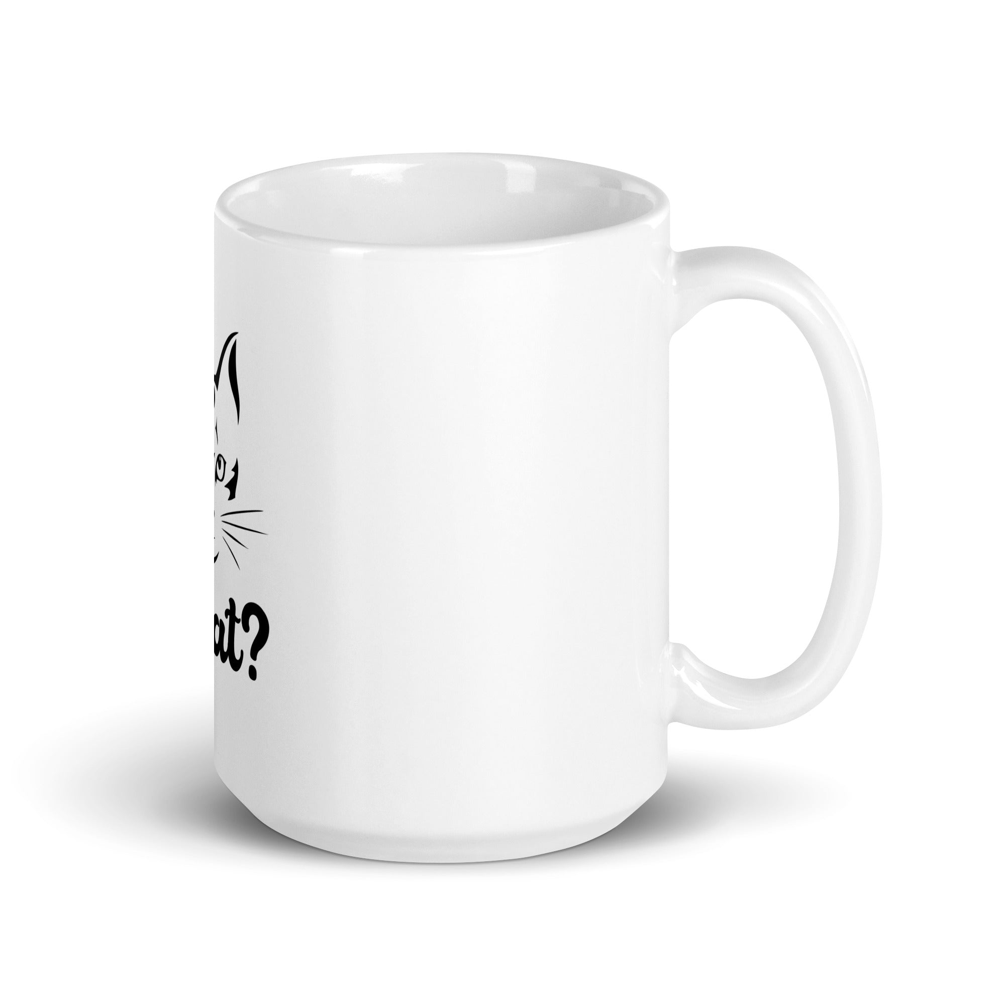 WHAT? - White glossy mug