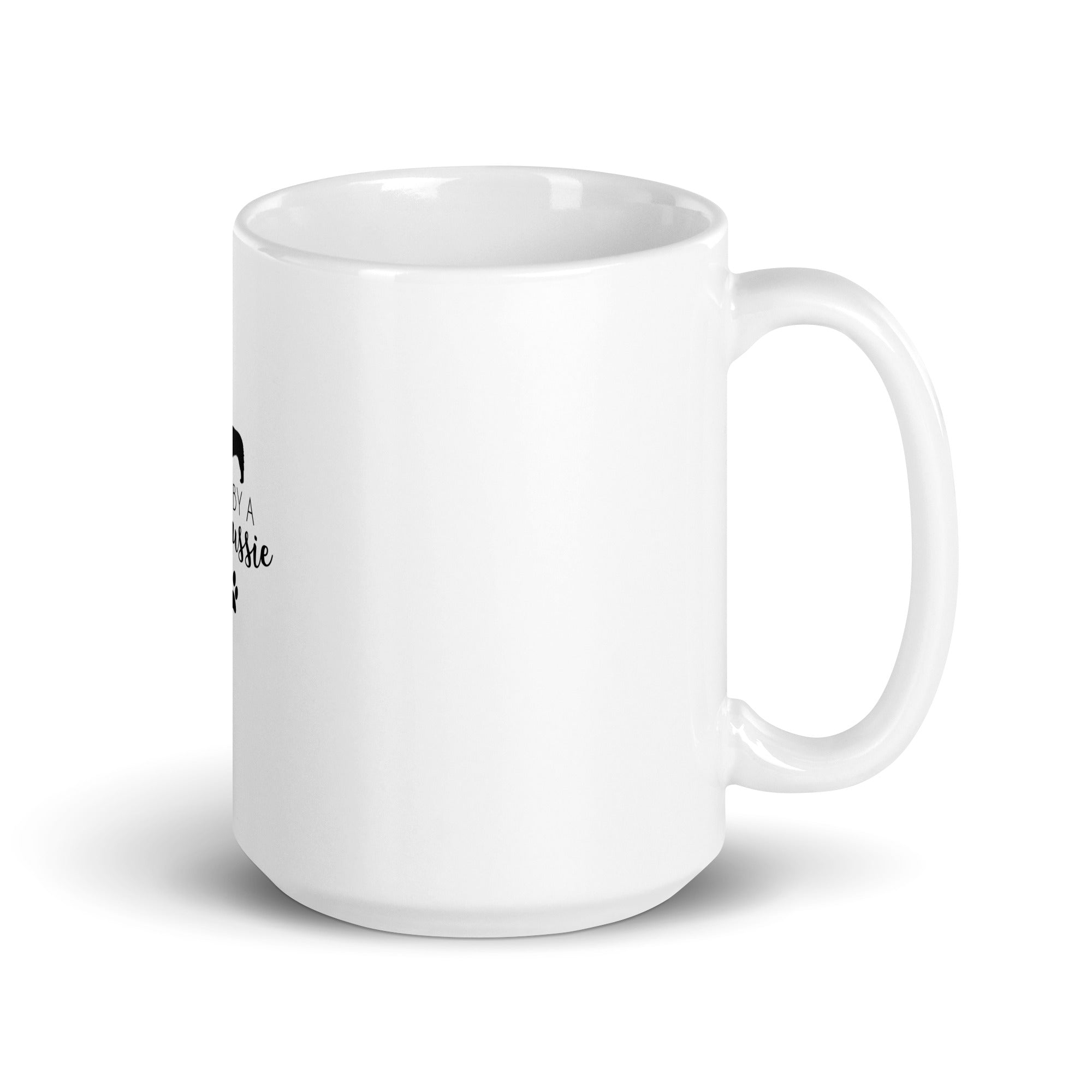 LOVED BY A MINI AUSSIE - White glossy mug