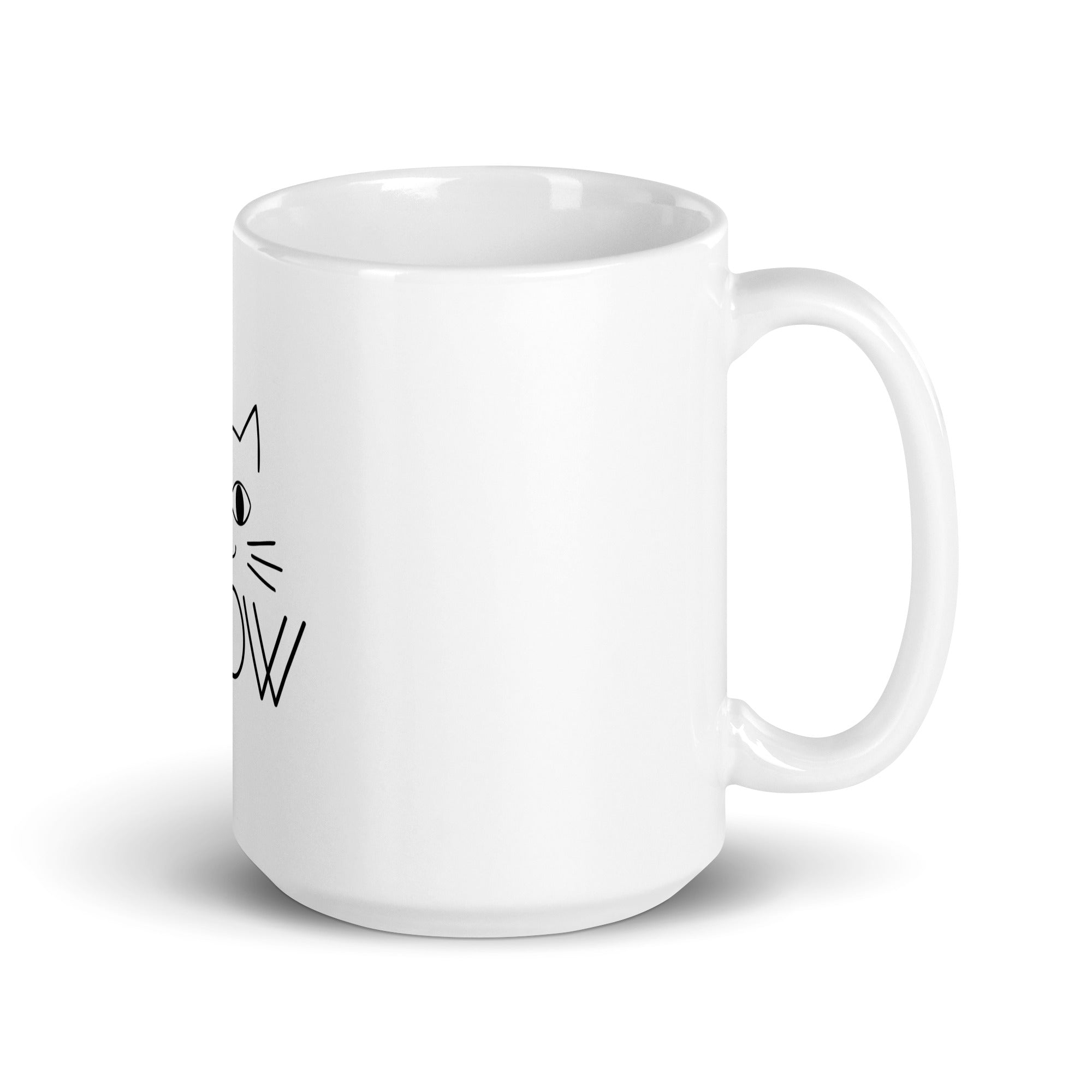 MEOW - White glossy mug