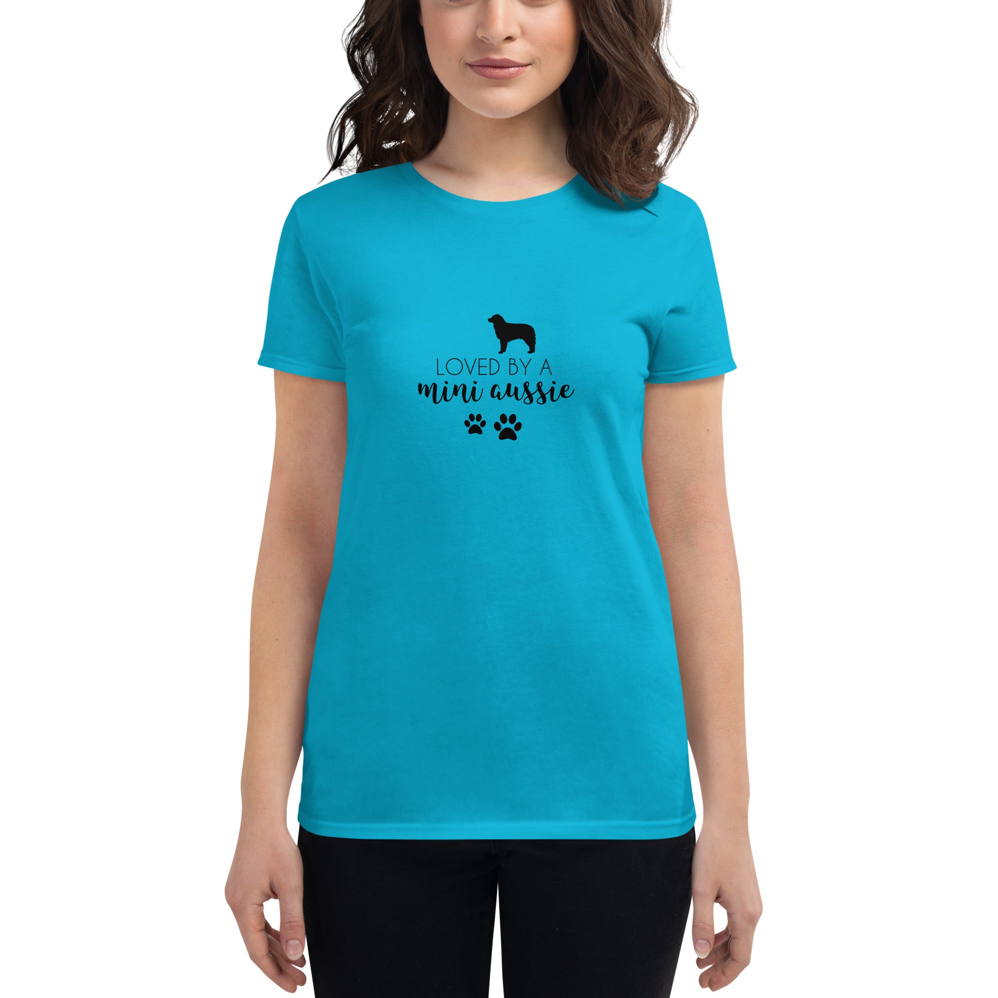 LOVED BY A MINI AUSSIE - Women's short sleeve t-shirt