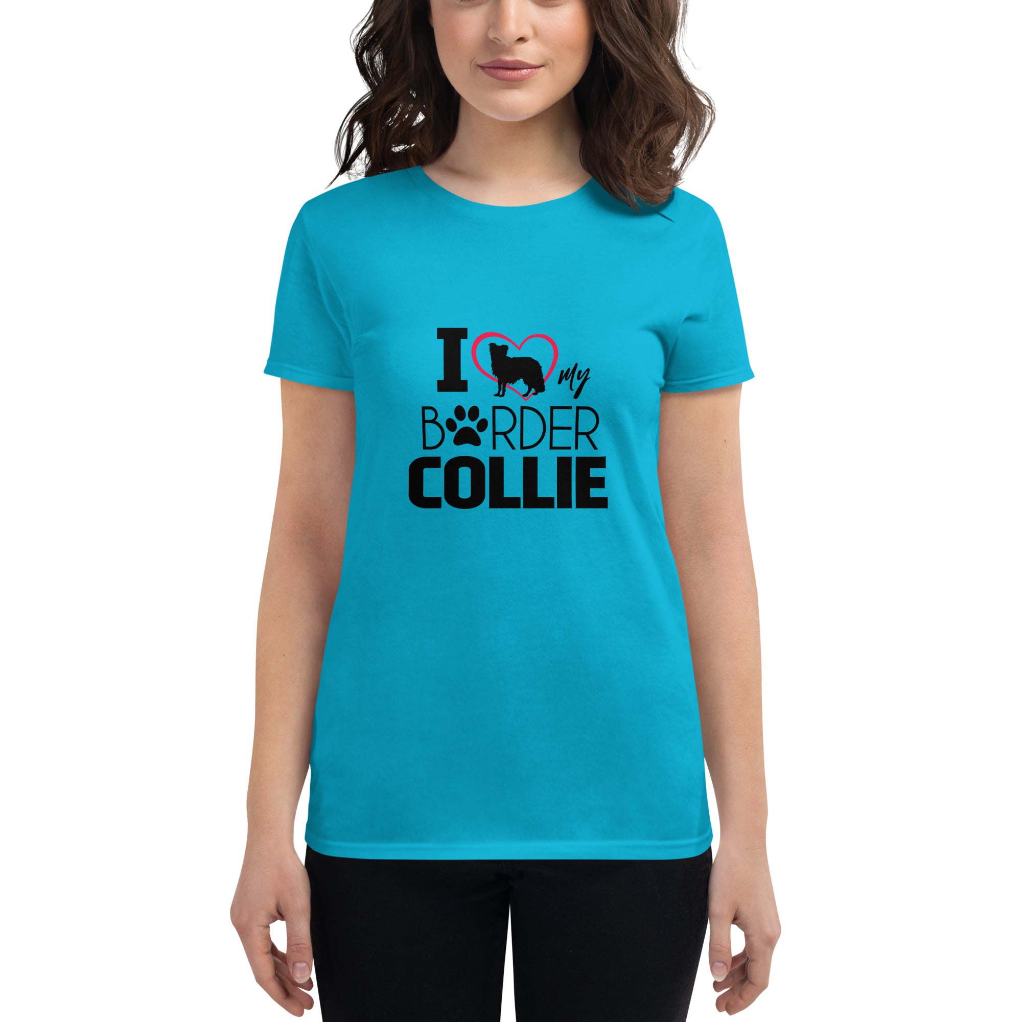 I LOVE MY BORDER COLLIE - Women's short sleeve t-shirt