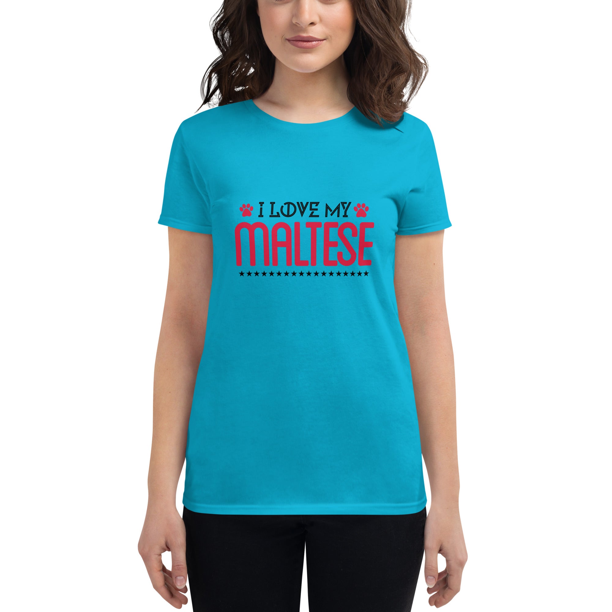 I LOVE MY MALTESE - Women's short sleeve t-shirt